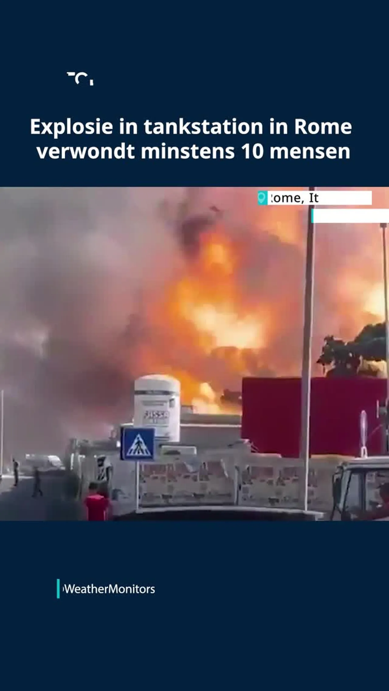 Explosie in tankstation in Rome verwondt 10 mensen
