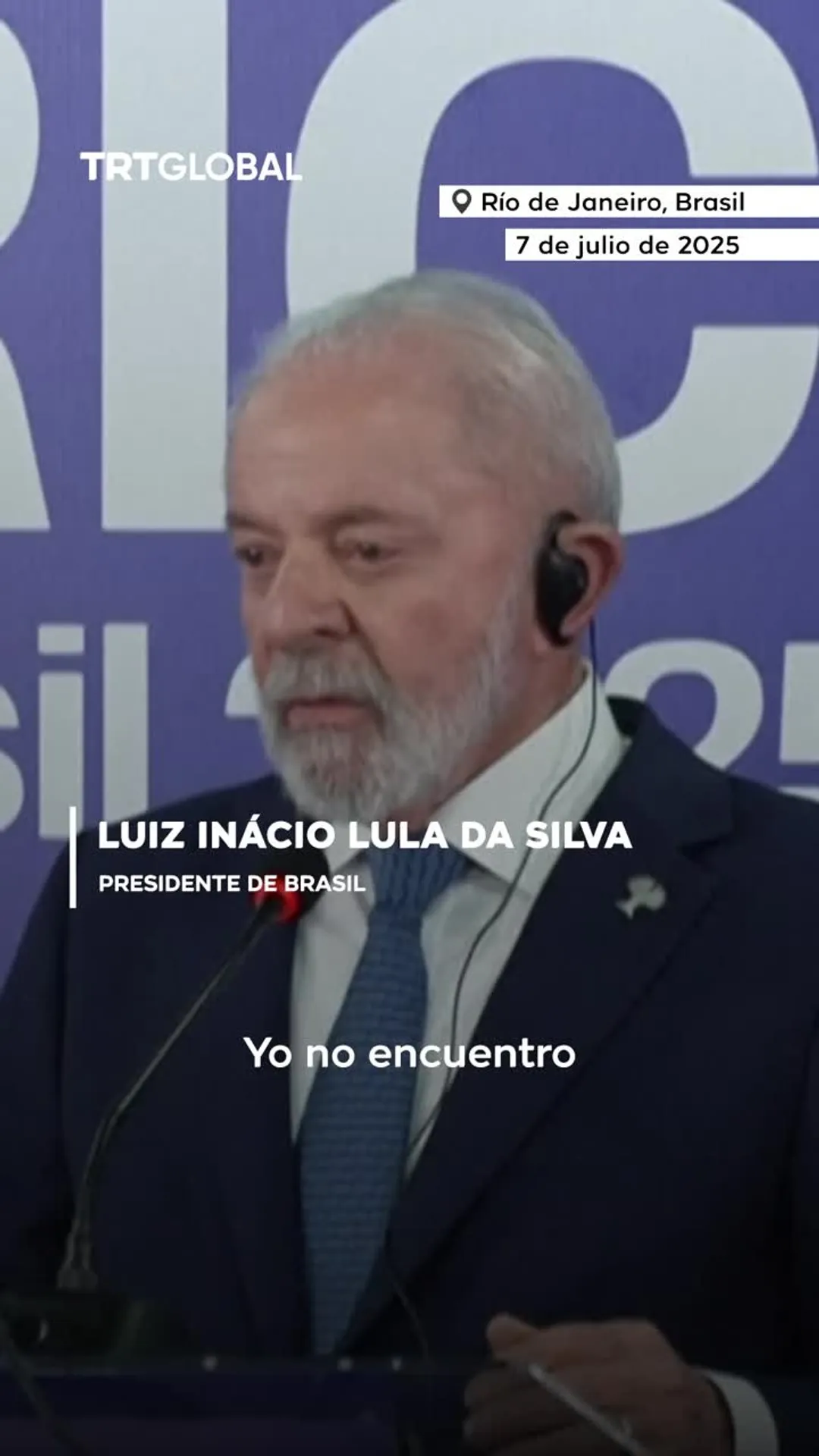 Lula da Silva responde a Trump