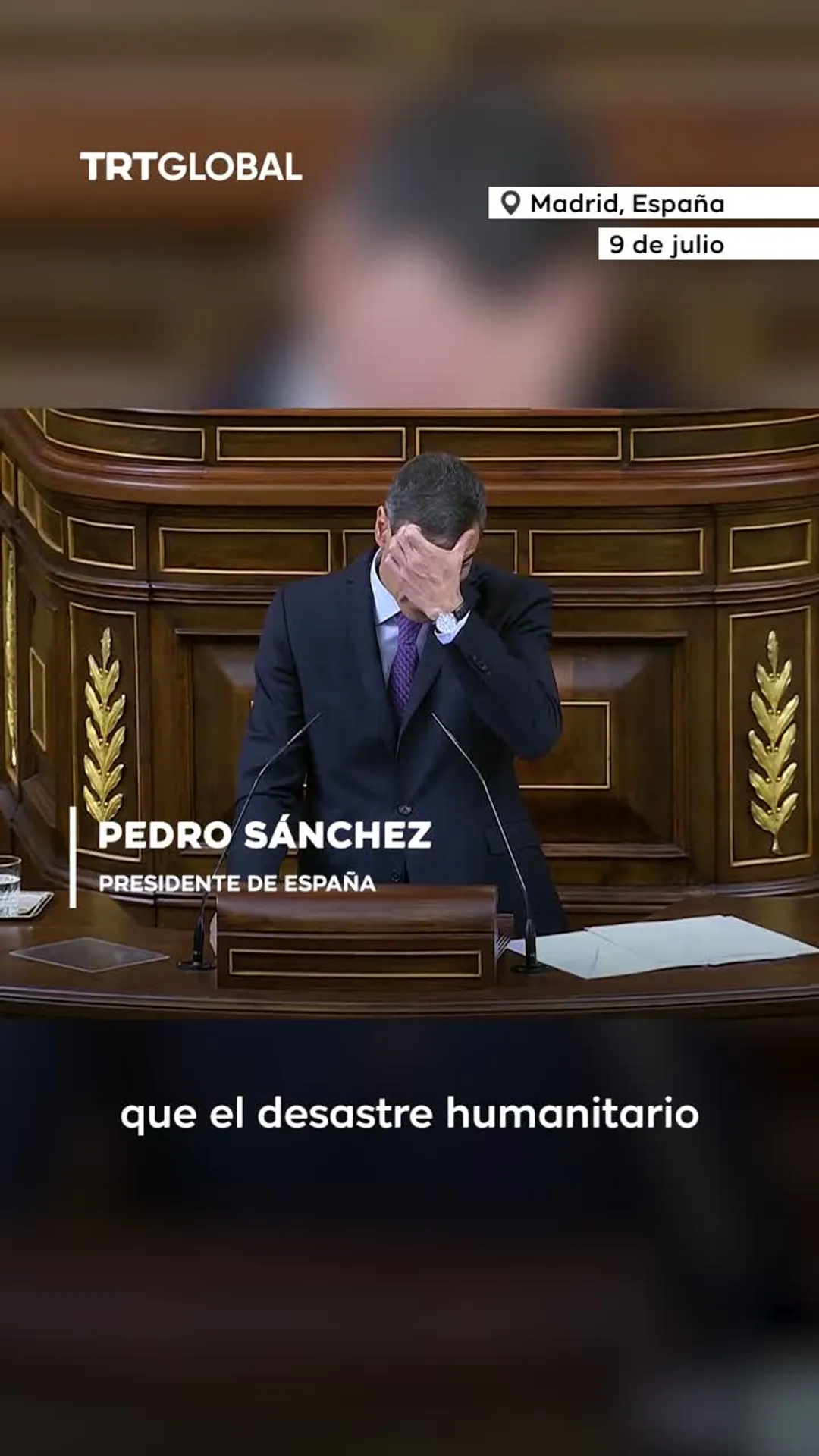 "Gaza enfrenta el mayor genocidio del siglo"- Pedro Sánchez