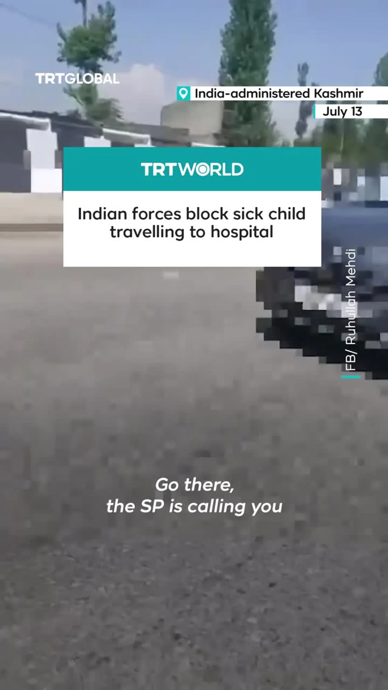 Indian forces block sick child travelling to hospital