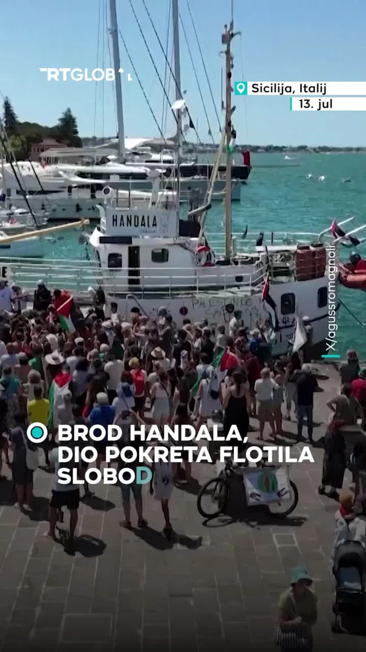 Brod Handala isplovio iz Sicilije