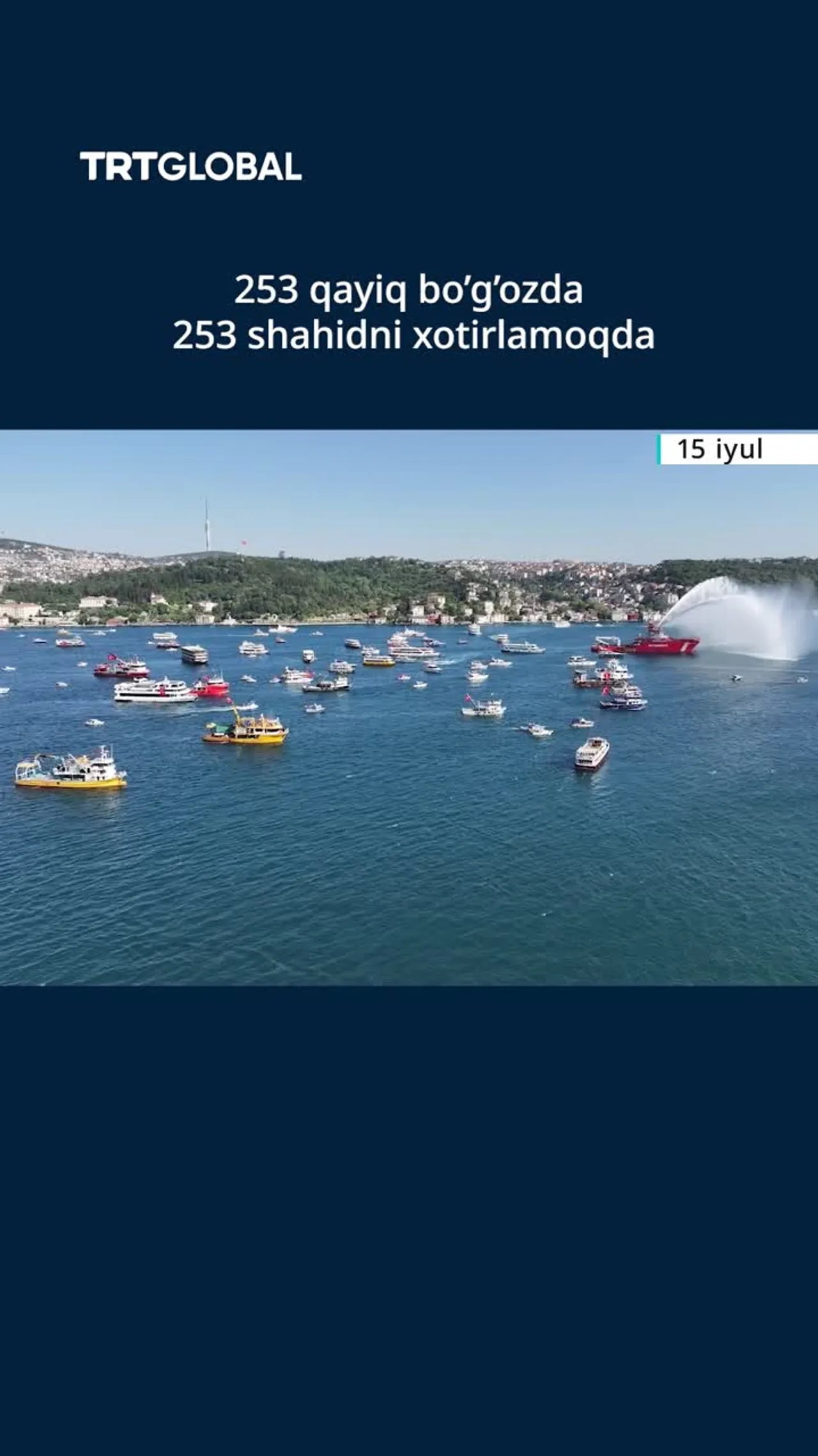 Istanbul Bo‘g’ozdagi paradda 253 ta qayiq 253 shahidni xotirladi