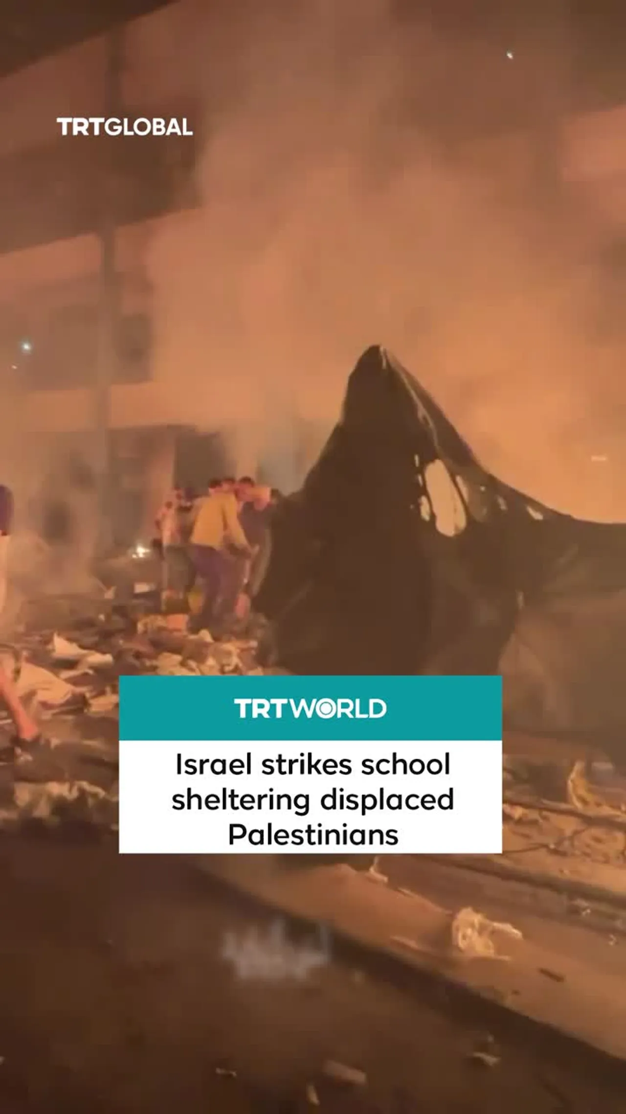 Israel hits Gaza school sheltering displaced Palestinians