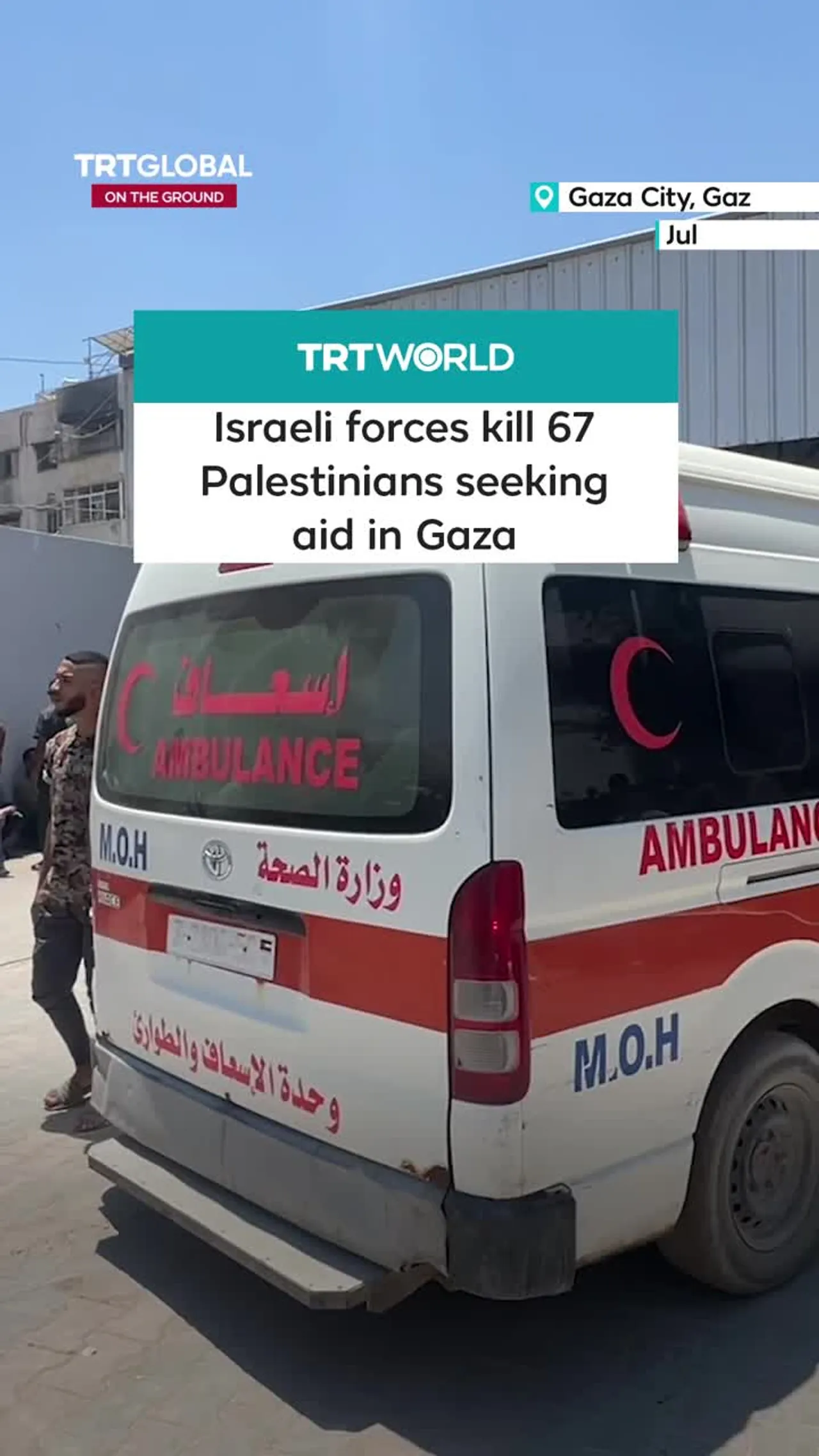 At least 67 killed by Israeli army fire in Gaza, many starving Palestinians