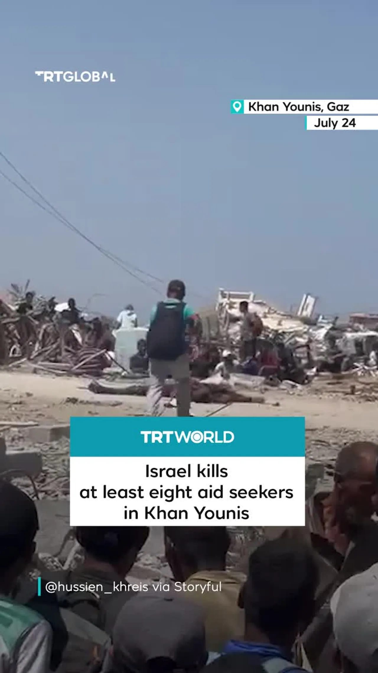 Israel kills at least eight aid seekers in Khan Younis