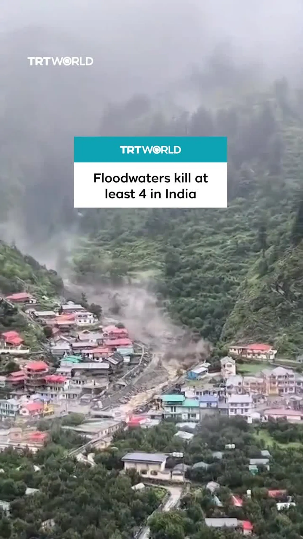 Flash floods hit Himalayan village in India, killing at least 4