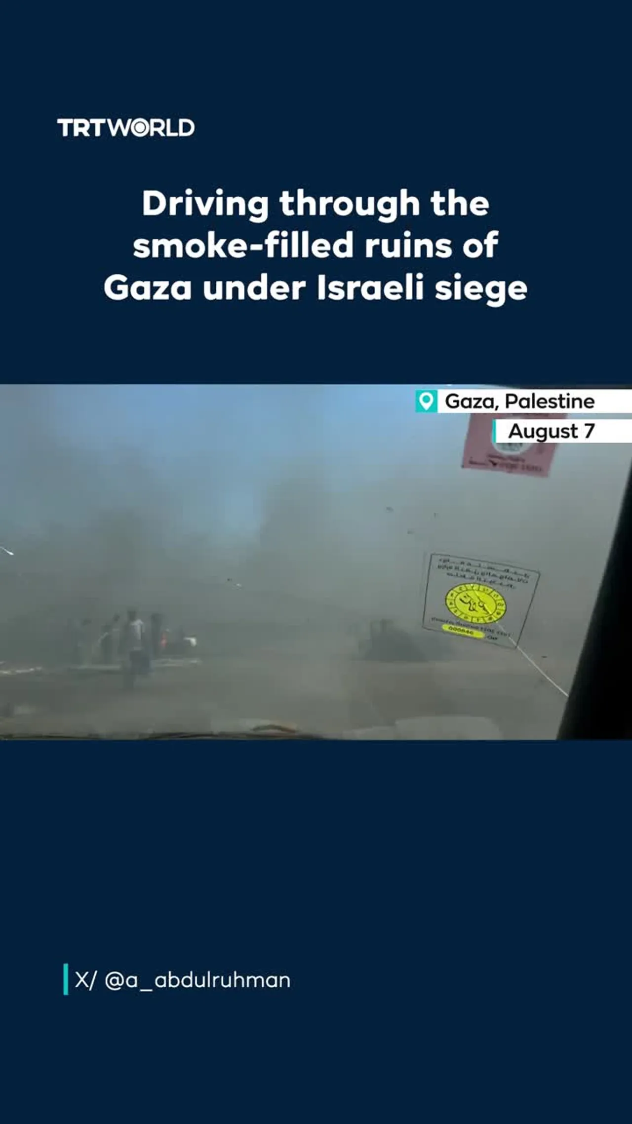Driving through the ruins of Gaza under Israeli siege