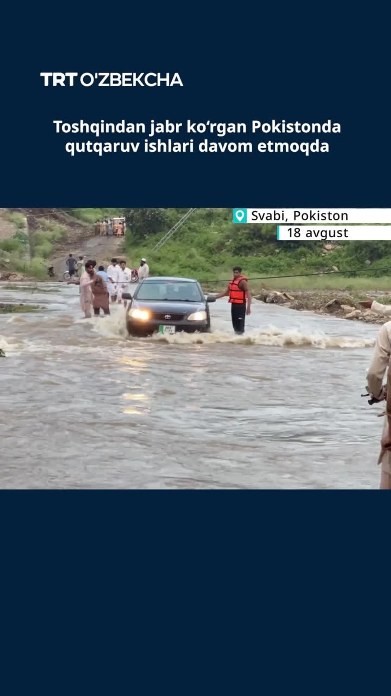 Pokiston shimoli-g‘arbida toshqindan keyin qutqaruv ishlari davom etmoqda