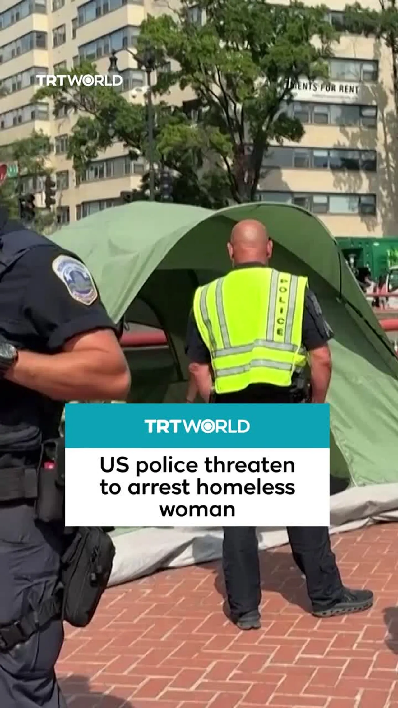 US police threaten to arrest homeless woman