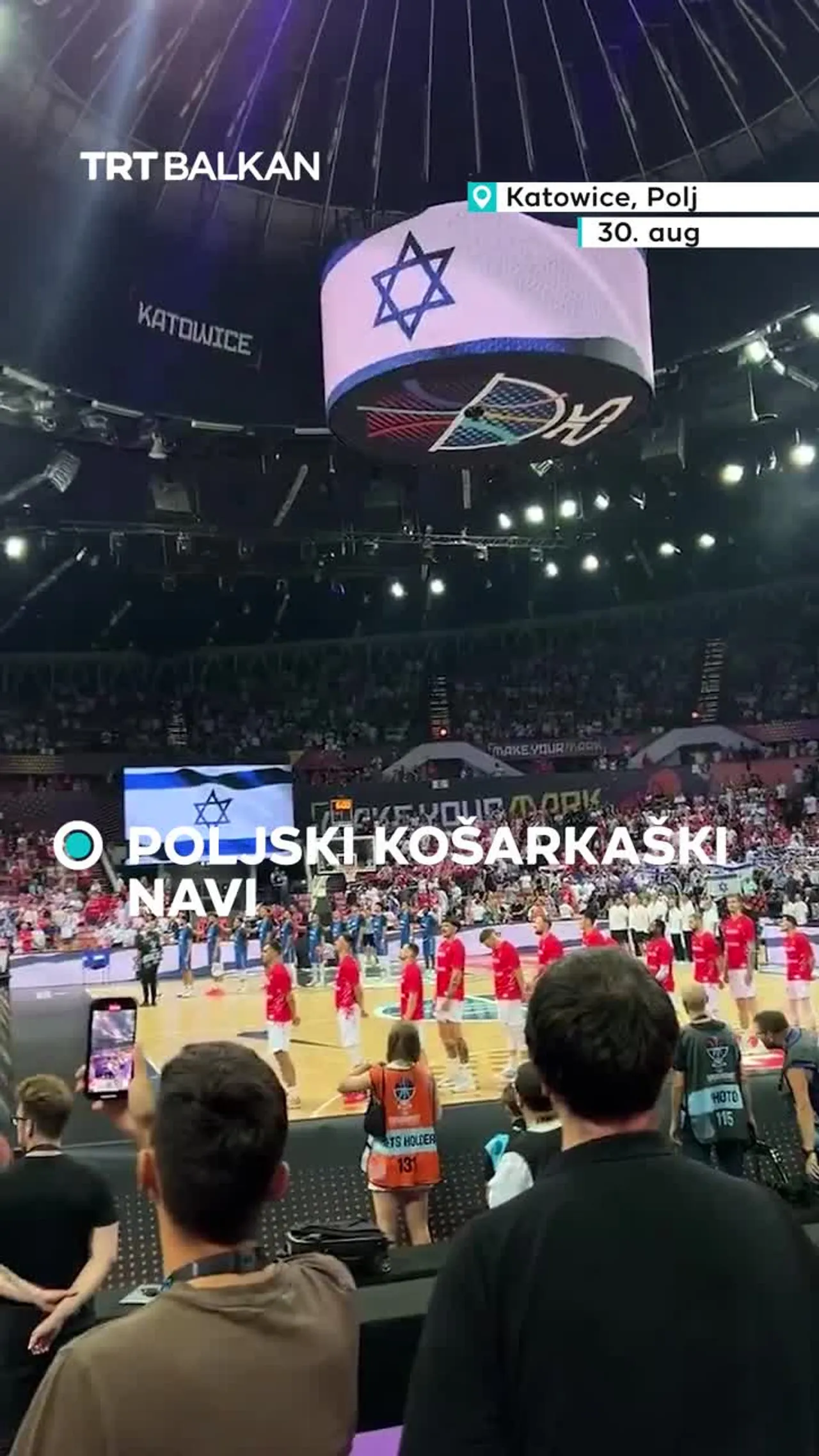 Poljski košarkaški navijači izviždali izraelsku himnu