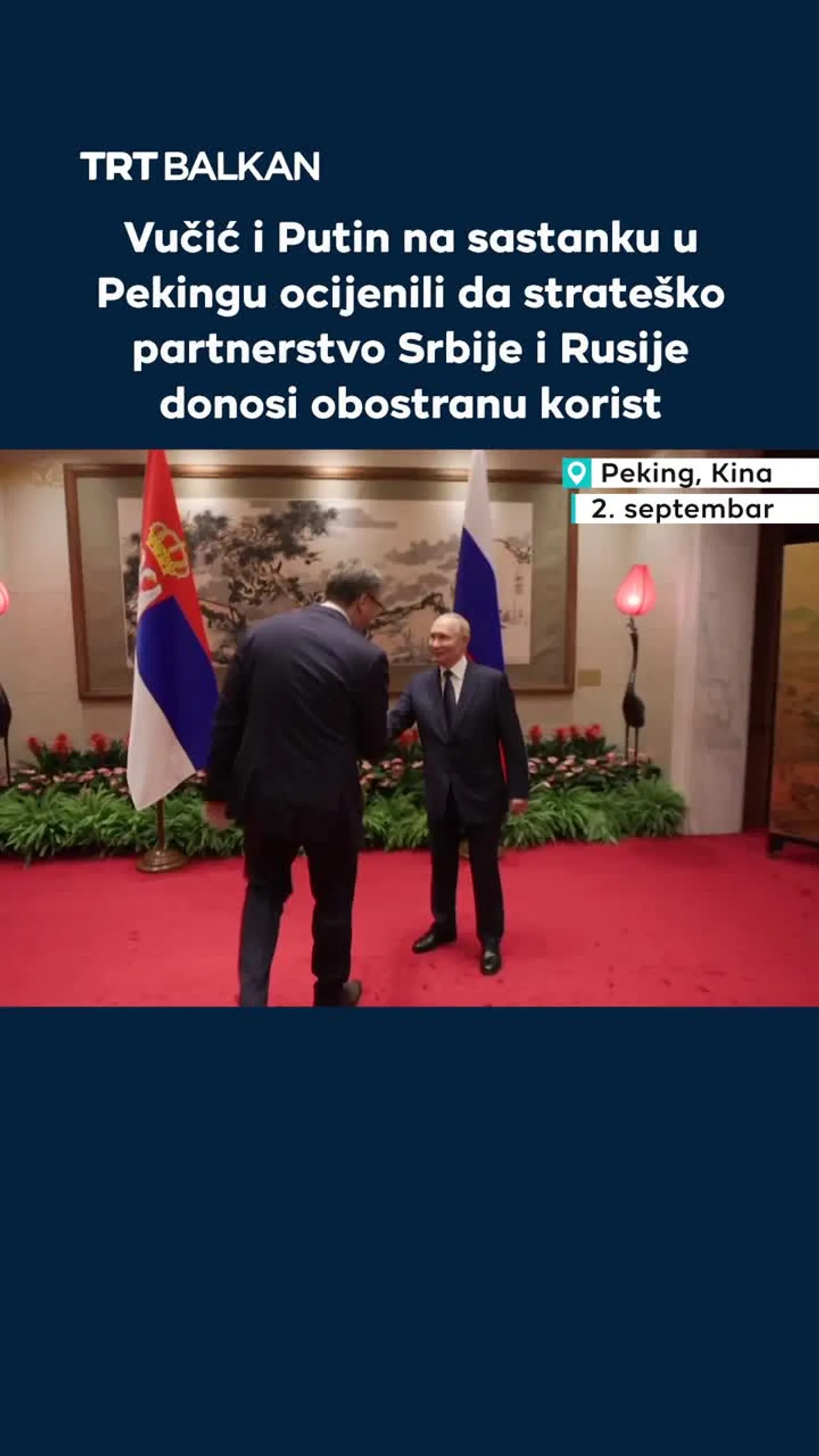 Vučić i Putin: Strateško partnerstvo Rusije i Srbije daje pozitivne rezultate