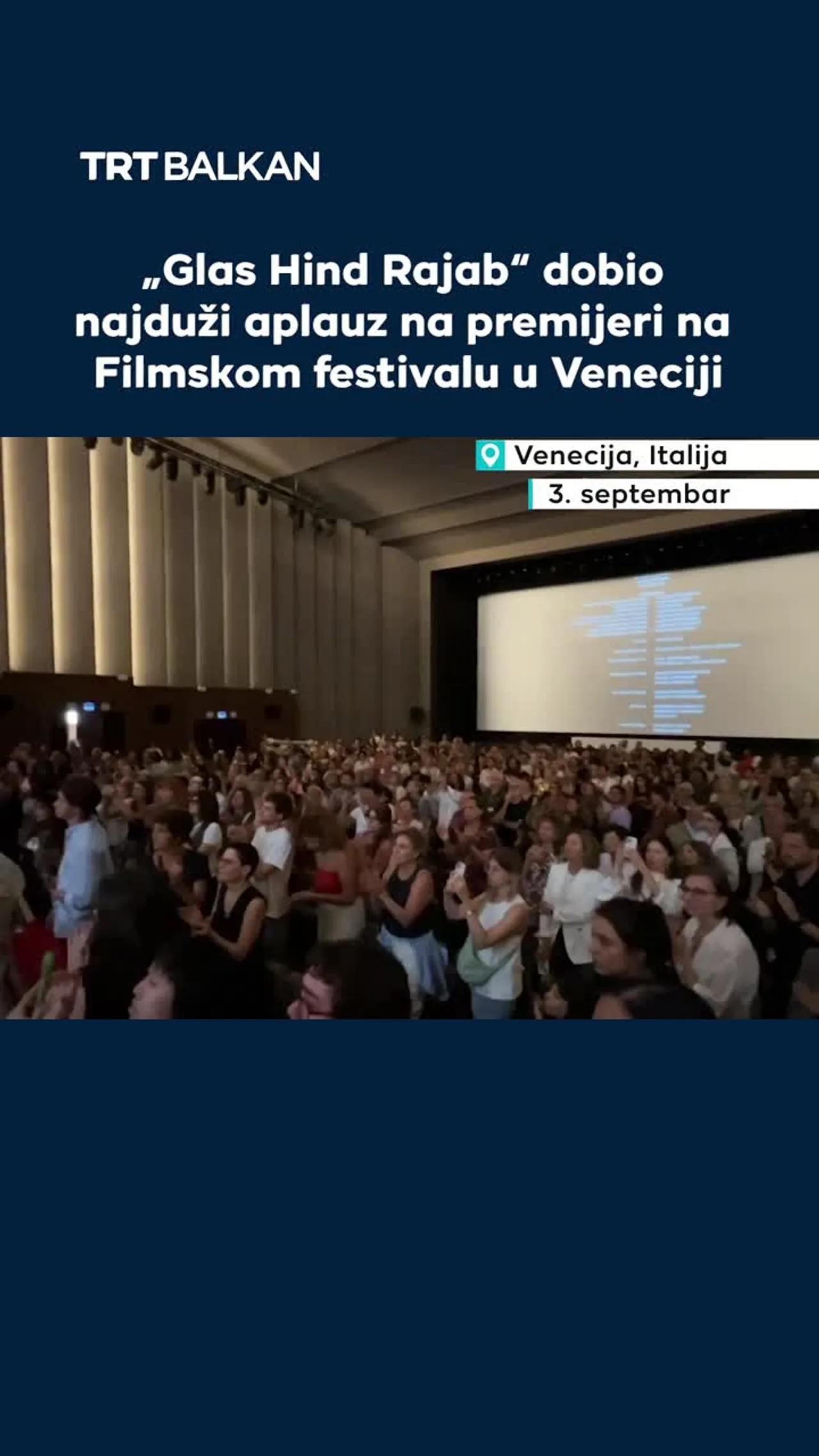 "Glas Hind Rajab" premijerno prikazan na Venecijanskom filmskom festivalu