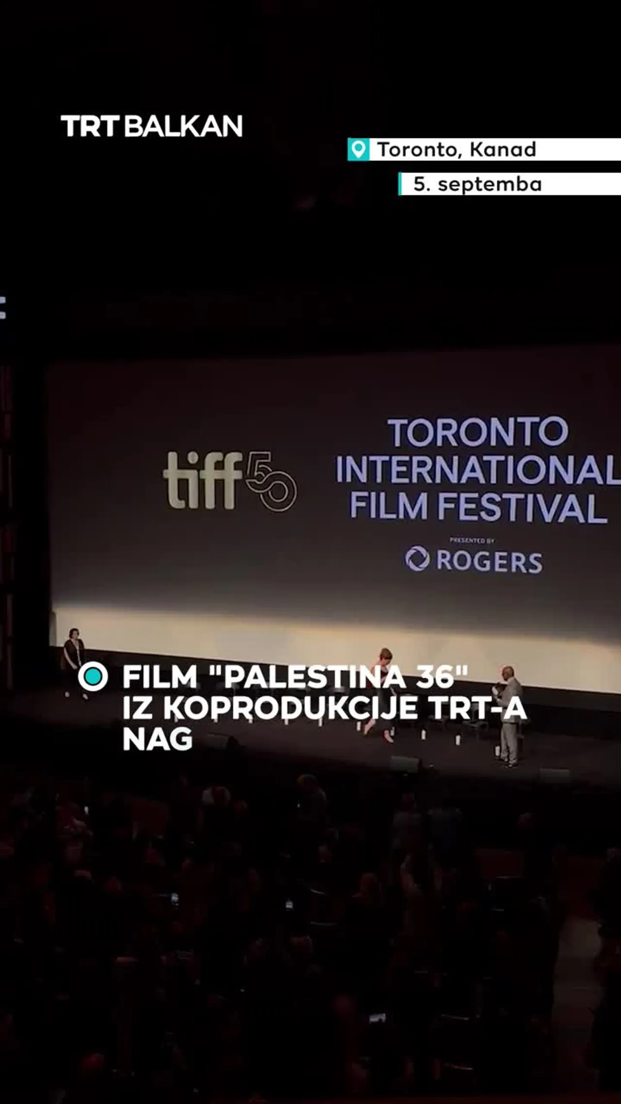 Film "Palestina 36" koprodukcije TRT-a nagrađen 15-minutnim ovacijama