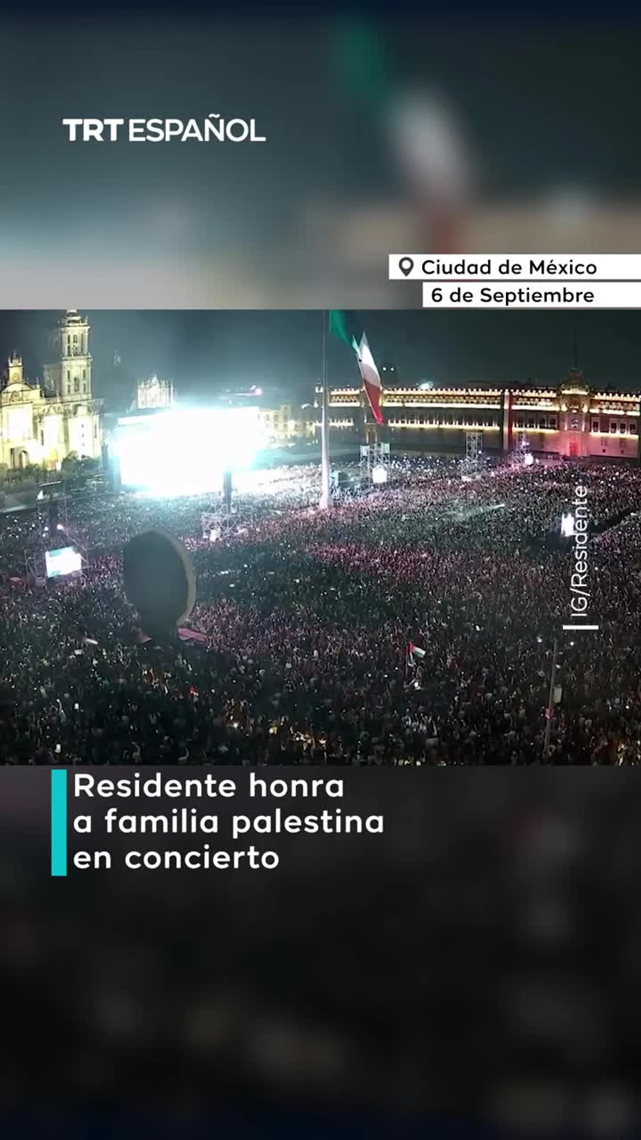 Residente honra a familia palestina en concierto