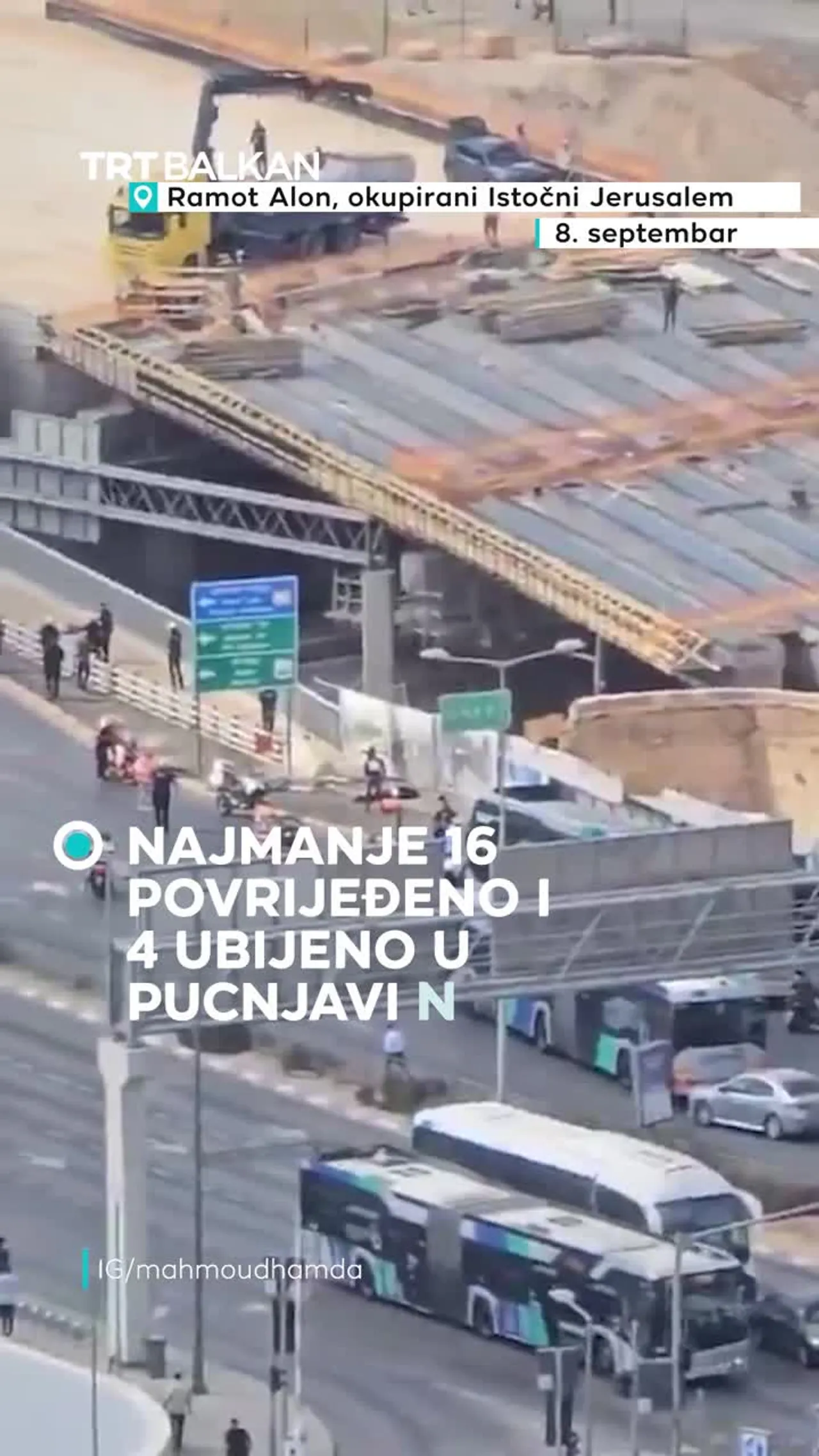 Najmanje 16 izraelskih doseljenika povrijeđeno u pucnjavi u okupiranom Istočnom Jerusalemu