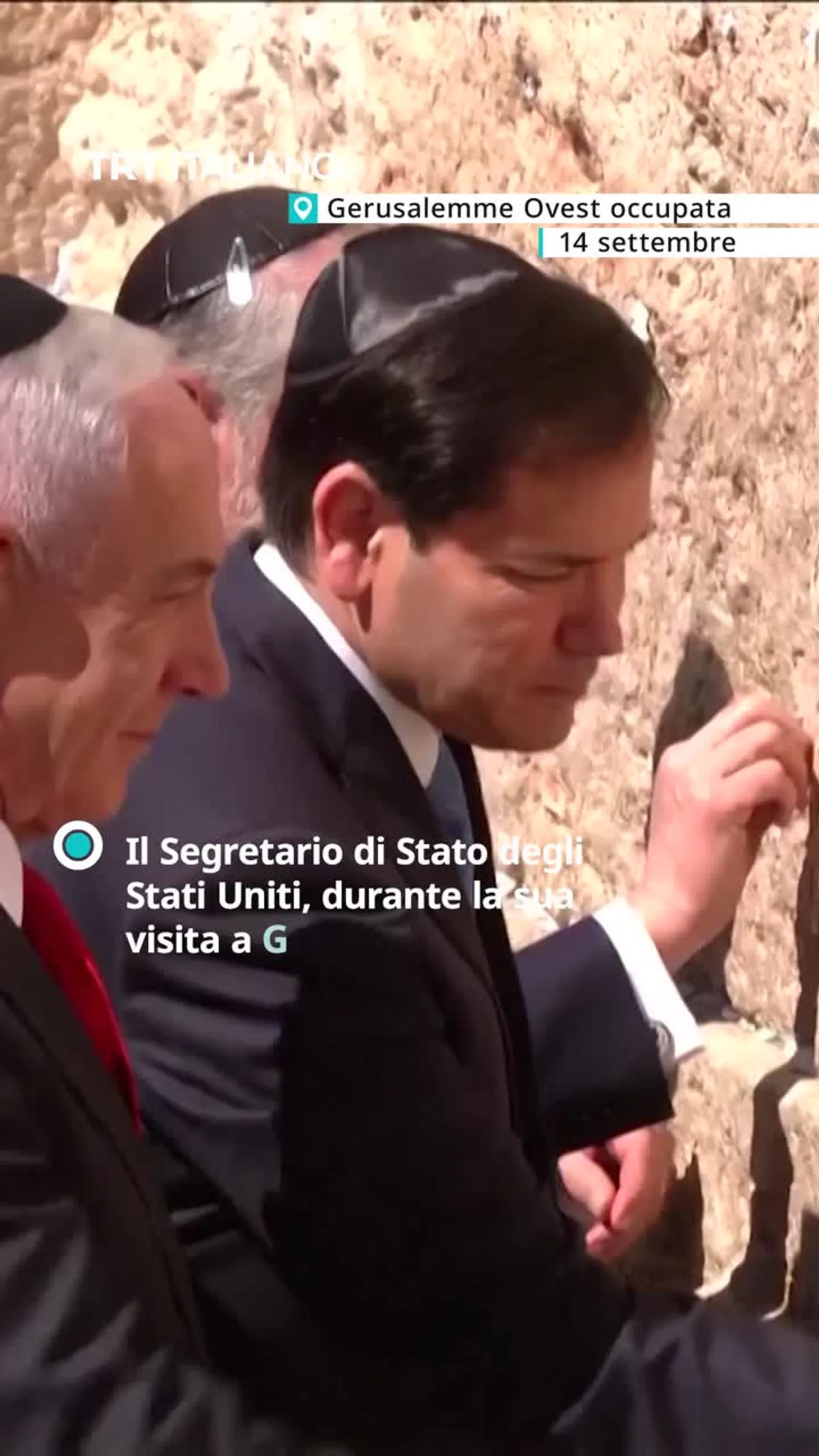 Marco Rubio ha visitato il Muro del Pianto