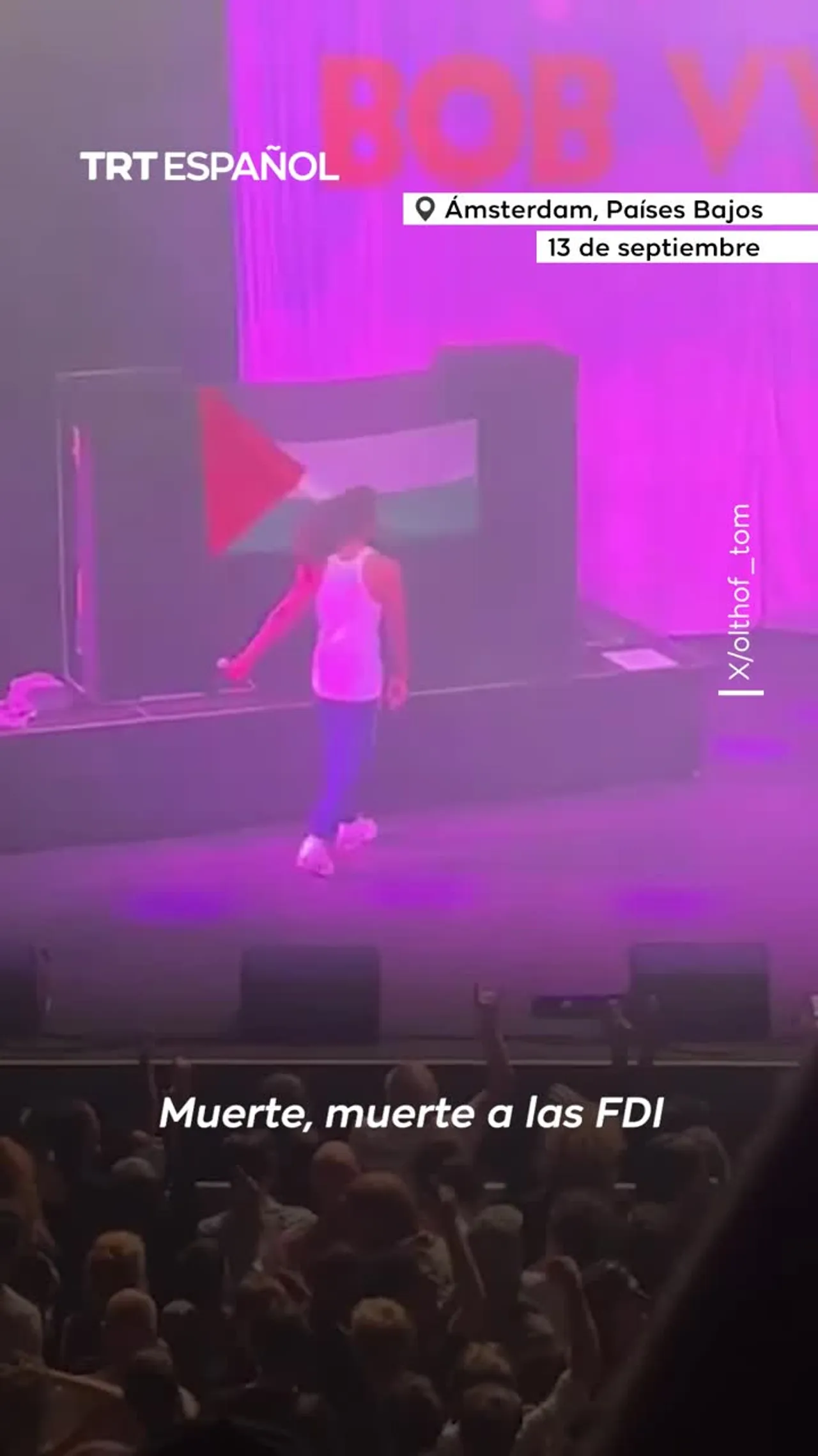 Cantante británico canta "muerte a las FDI"