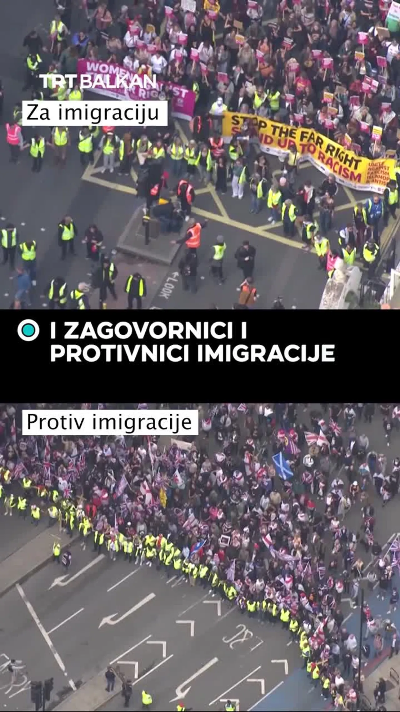 Kontraprotest kao odgovor na antiimigracijski skup u V. Britaniji