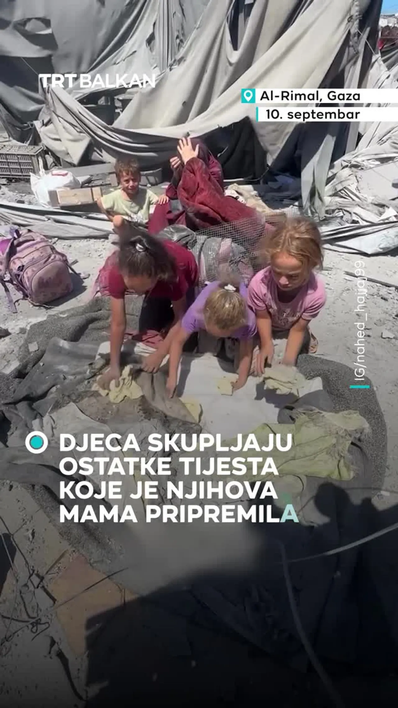 Djeca skupljaju ostatke majčinog tijesta nakon izraelskog napada