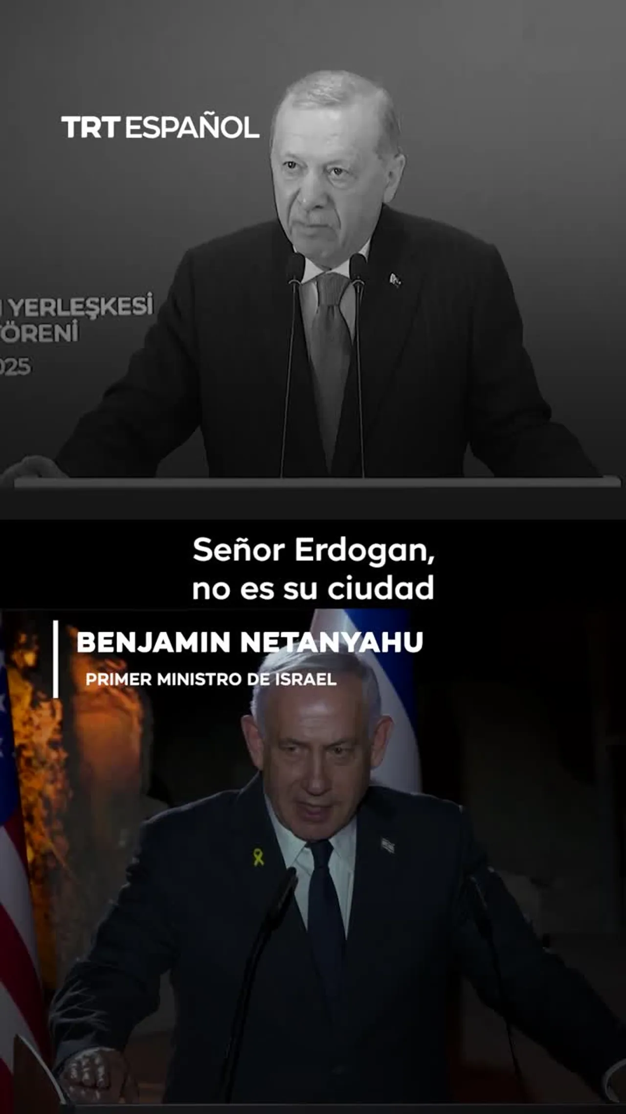 Erdogan responde con firmeza a Netanyahu