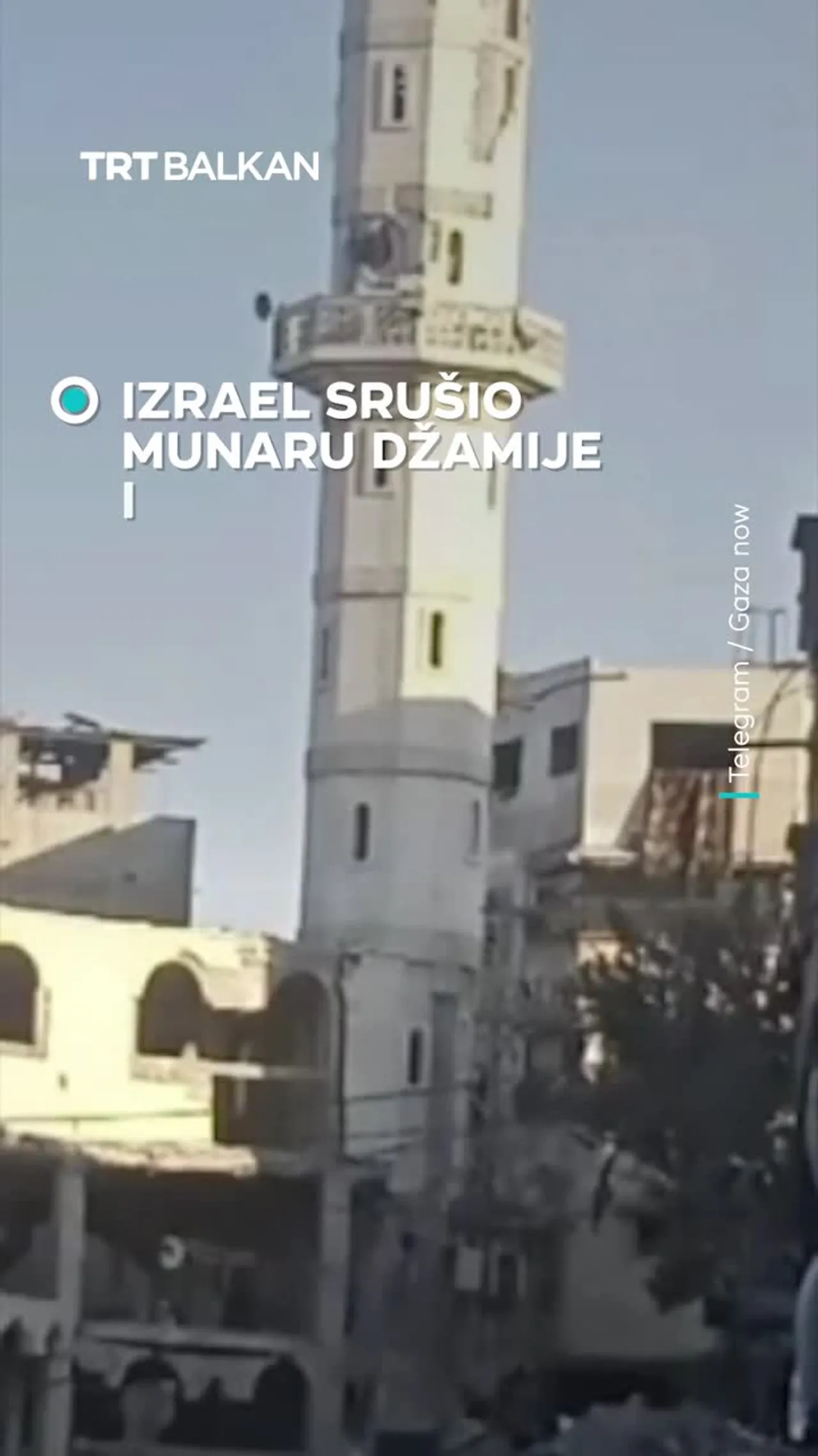 Izrael srušio munaru džamije iz 13. stoljeća u Gazi