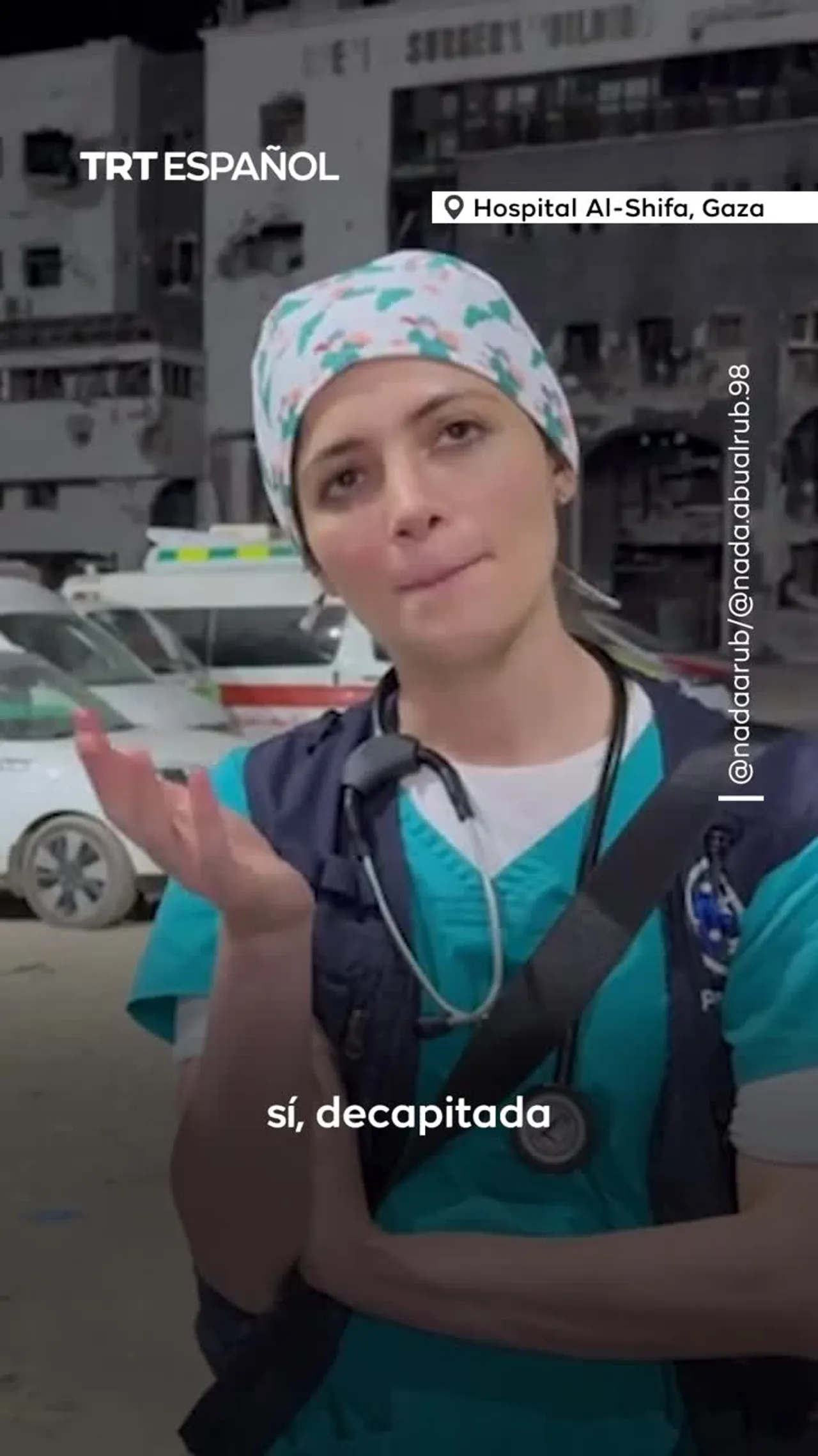 Doctora habla de la destrucción en hospital de Gaza