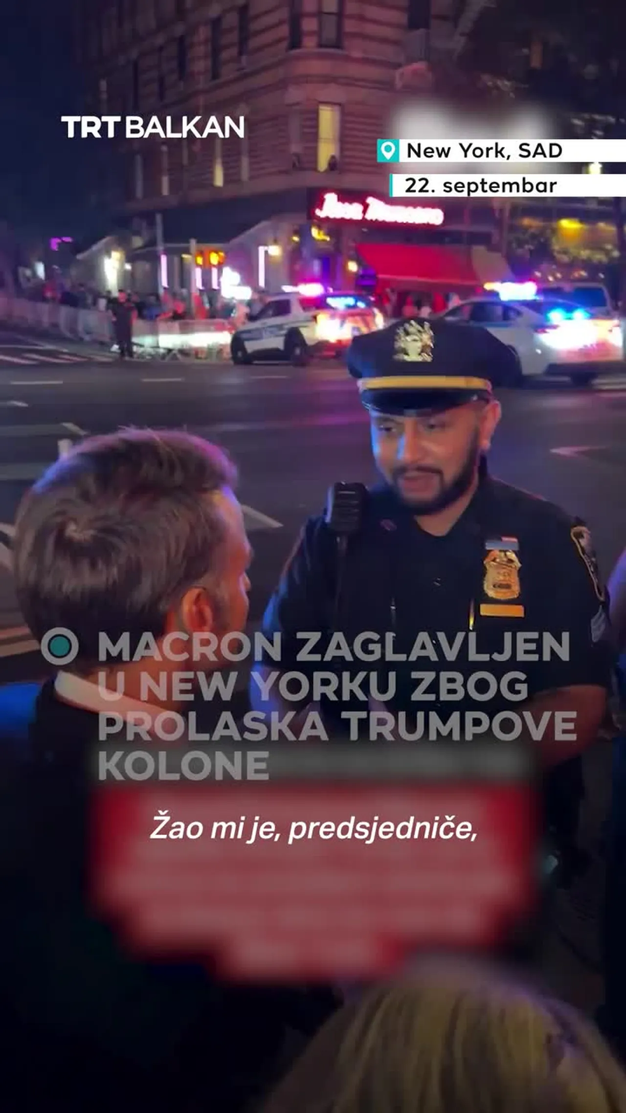 Macron zaglavljen u New Yorku zbog prolaska Trumpove kolone