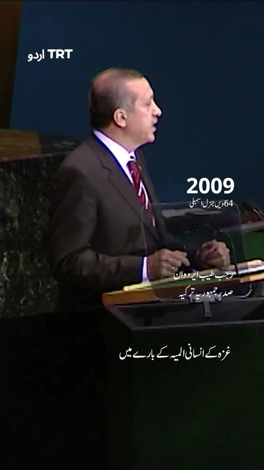 ایردوان نے ہمیشہ اپنی اقوام متحدہ کی جنرل اسمبلی کی تقریروں میں مسئلہ فلسطین کو ایجنڈے میں شامل کیا ہے