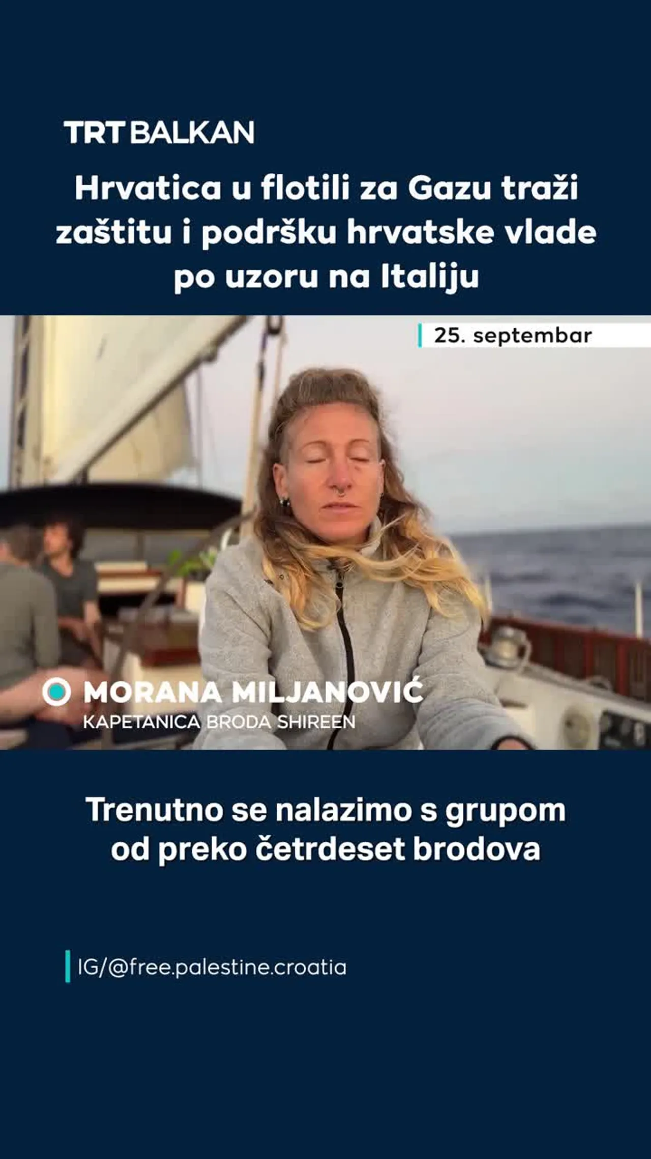 Hrvatica u flotili za Gazu traži zaštitu Hrvatske vlade