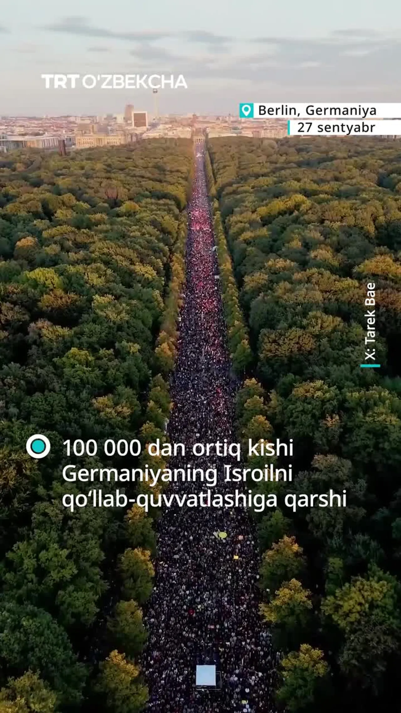 Germaniyada Isroilga qarshi namoyish o’tkazildi