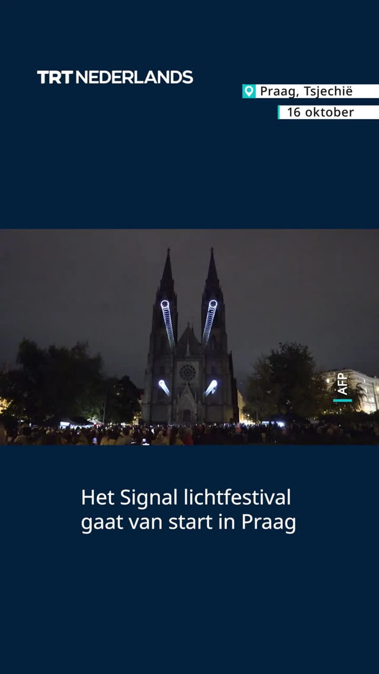 Lichtfestival verwarmt het historische centrum van Praag