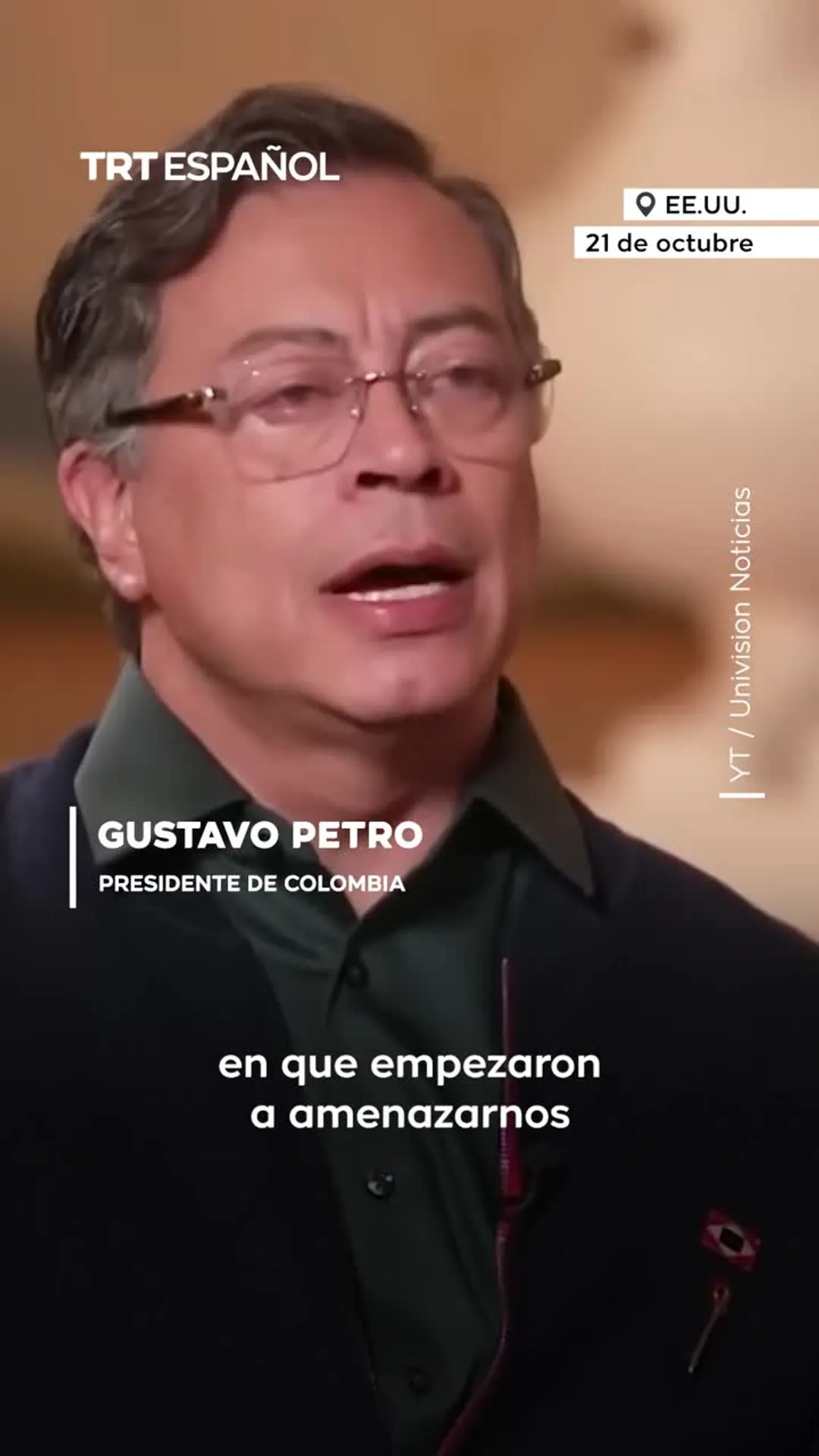 "Los misiles que caen en Gaza caen en el Caribe" - Gustavo Petro