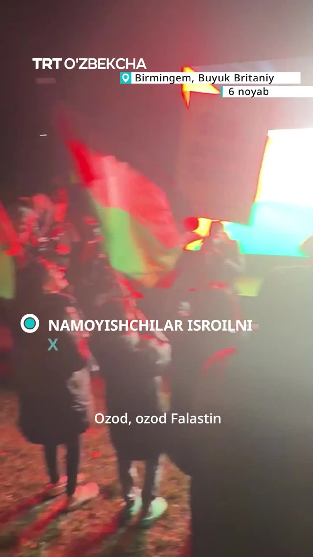 Namoyıshchılar ısroılnı xalqaro futboldan chetlatıshga chaqırdı