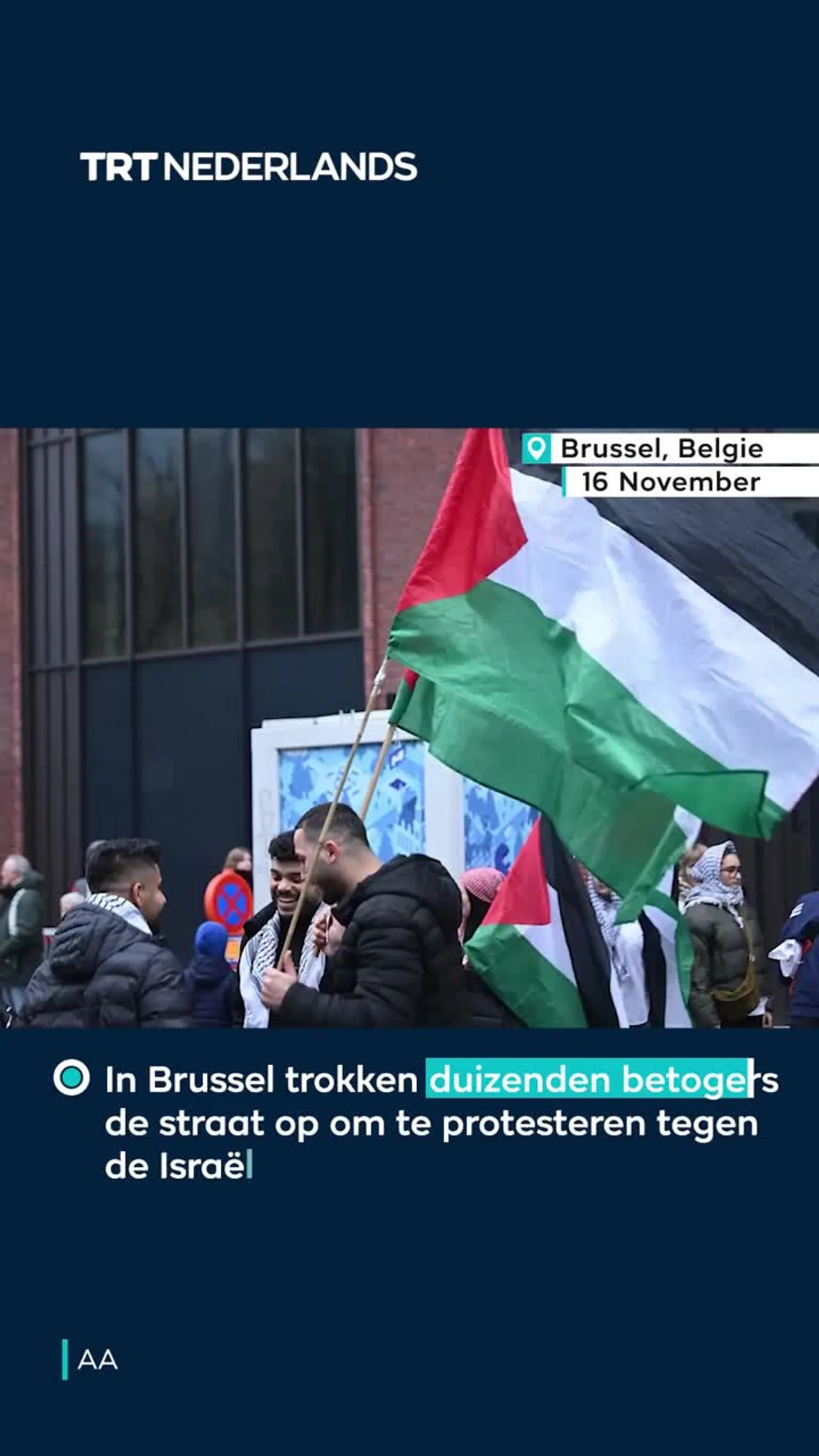 Duizenden betogen in Brussel tegen Israëlische aanvallen ondanks staakt-het-vuren