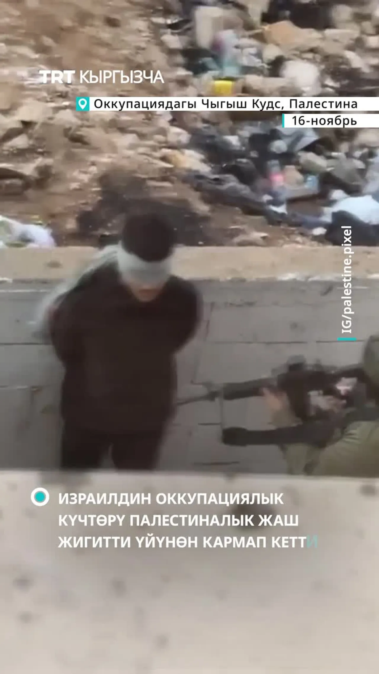 Израилдин оккупациялык күчтөрү жаш жигитти үйүнөн кармап кетишти