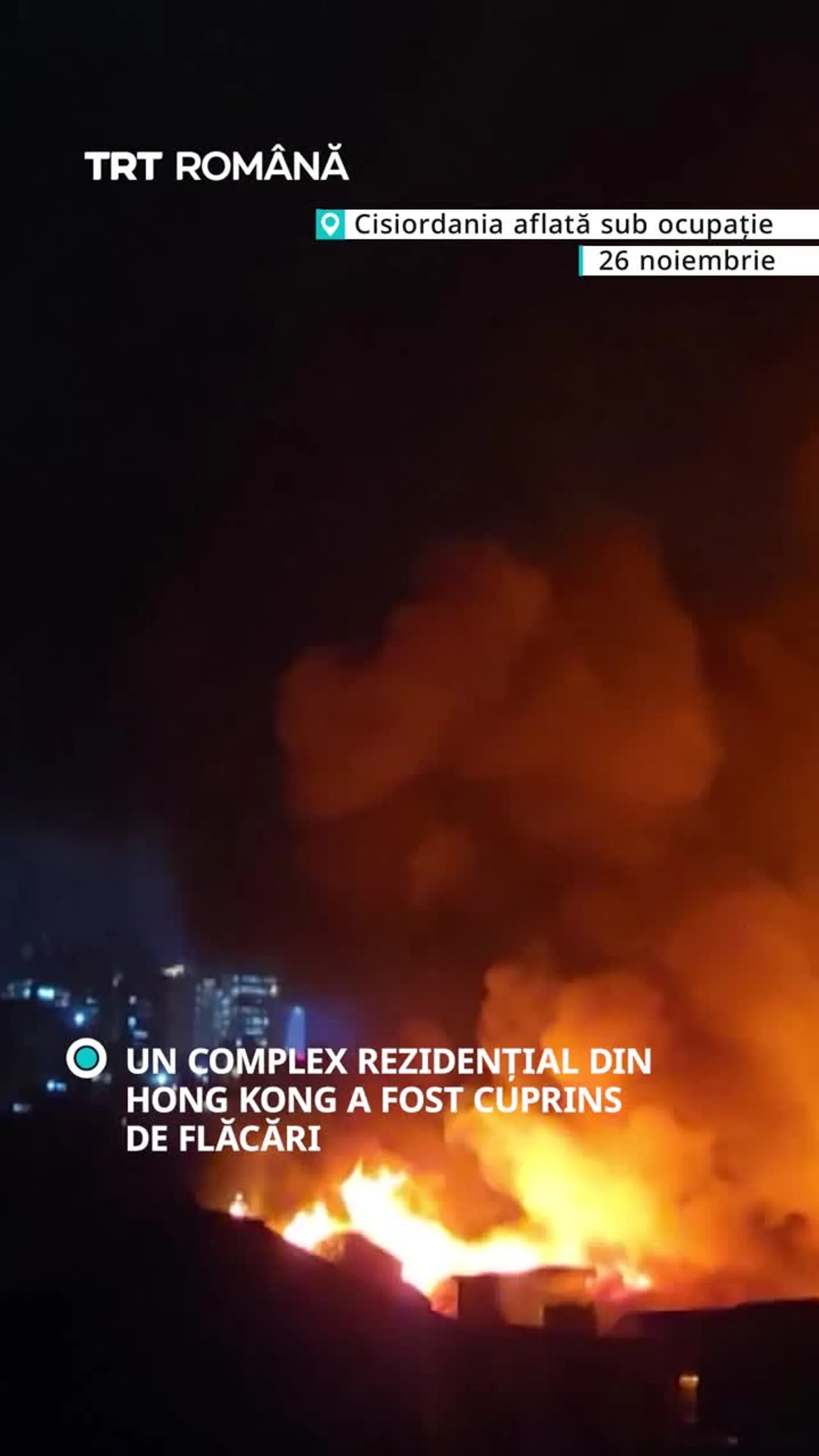 Un incendiu a izbucnit într-un complex rezidențial din Hong Kong