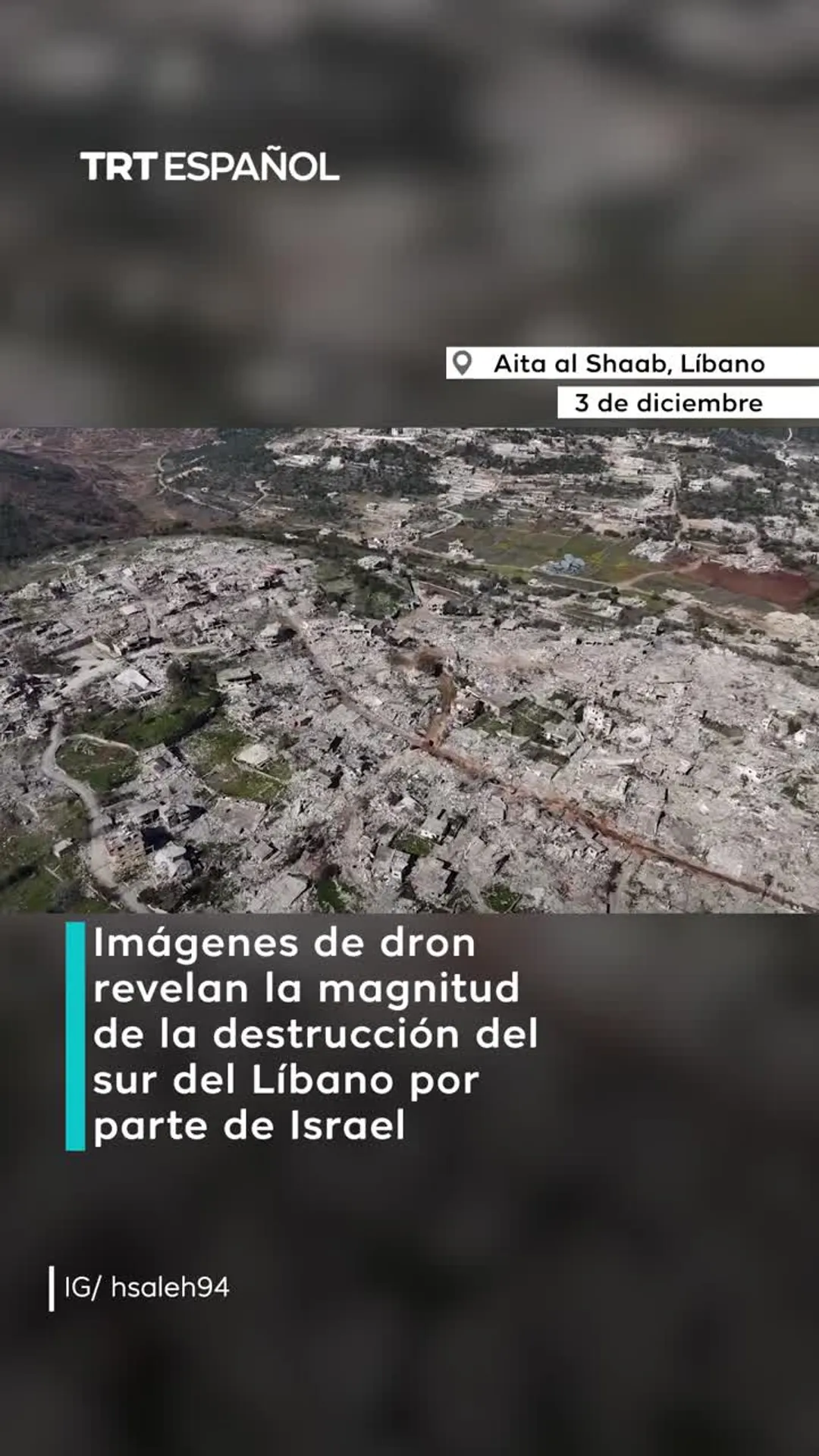 La destrucción del sur de Líbano por Israel