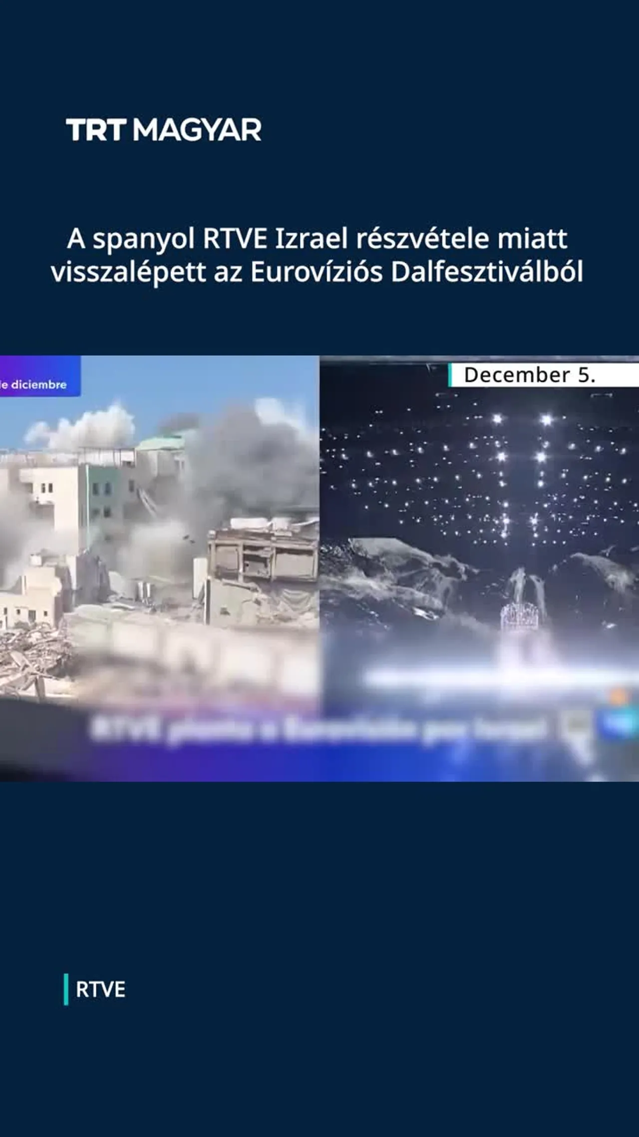 Izrael részvétele miatt a spanyol műsorszolgáltatók kilépnek a 2026-os Eurovíziós Dalfesztiválból