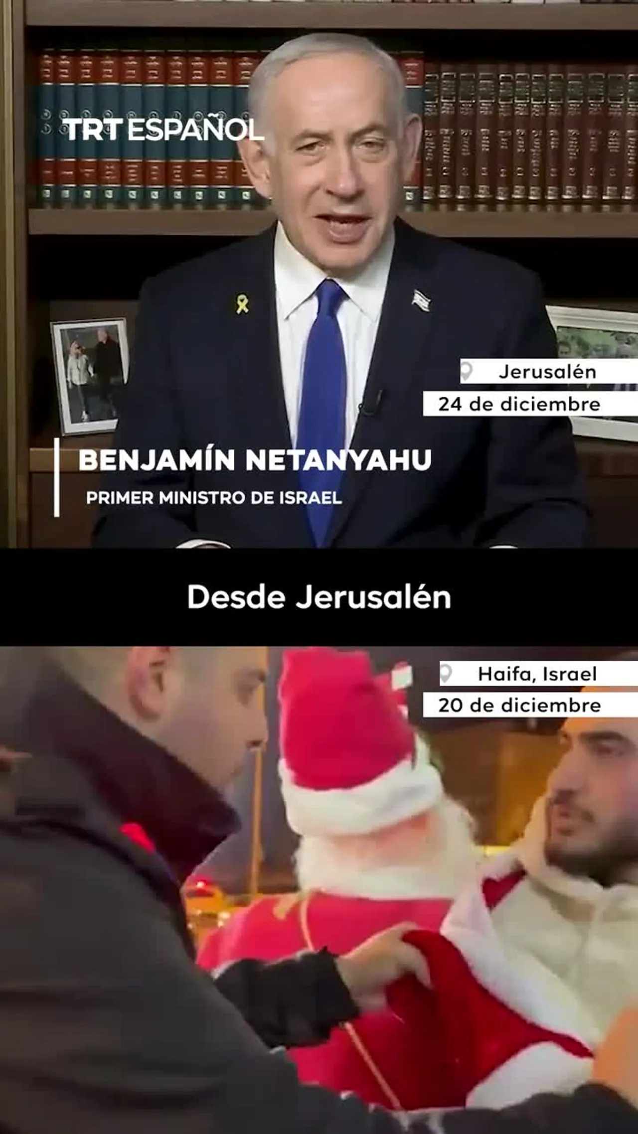 Netanyahu felicita la Navidad mientras ataca a cristianos