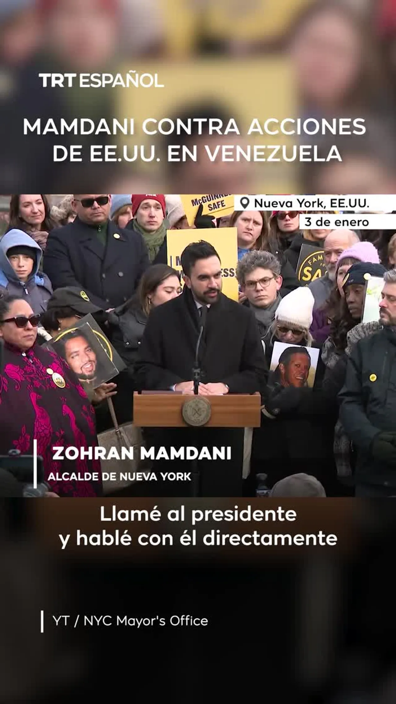 Mamdani se opone a Trump por ofensiva en Venezuela