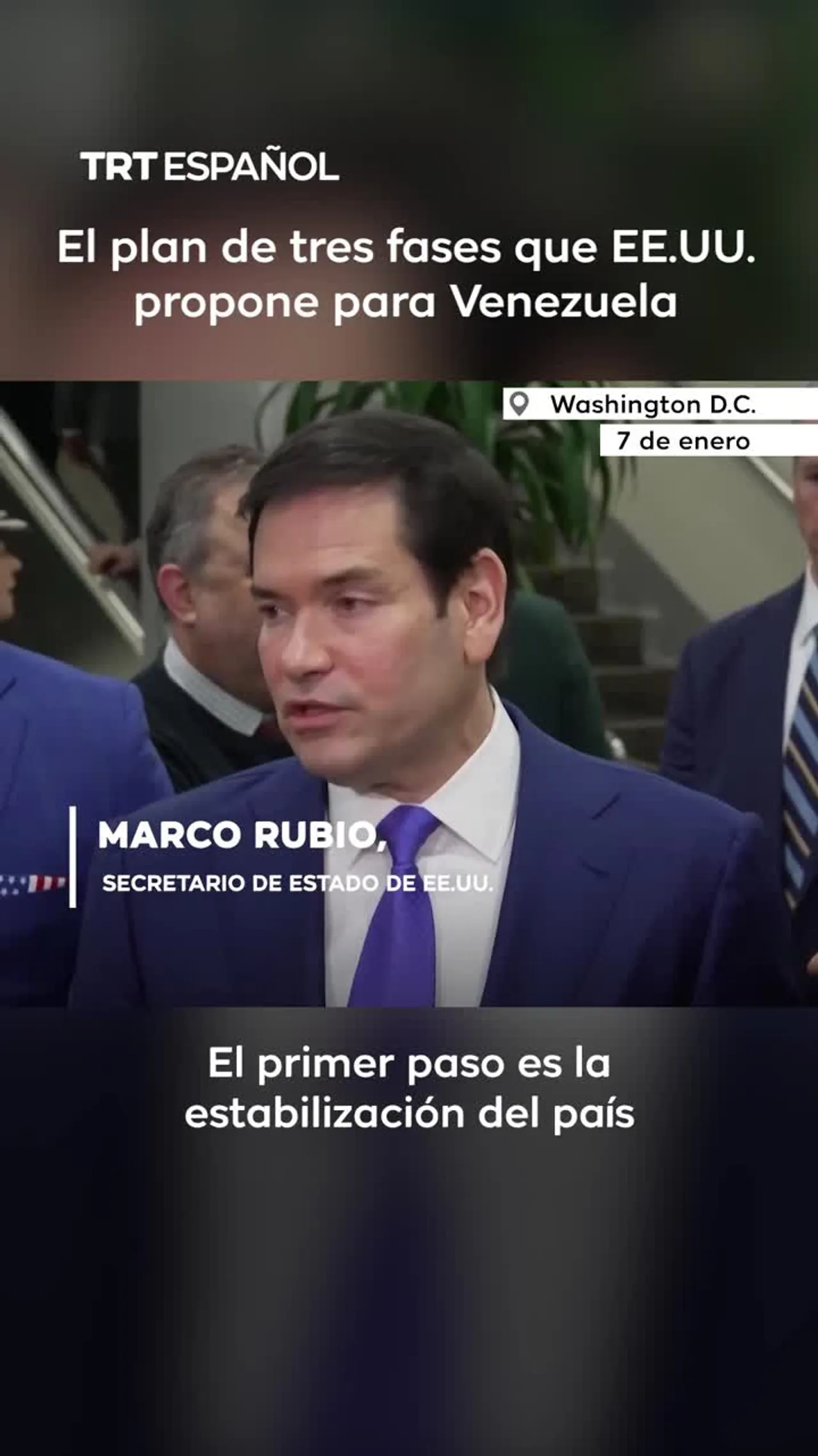 El plan de tres fases que EE.UU. propone para Venezuela