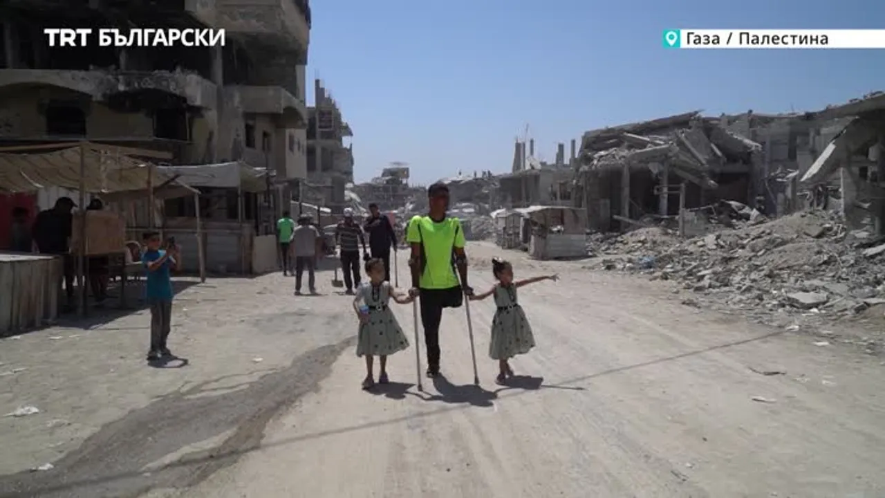 Животът на палестински спортист с ампутация на фона на война и геноцид