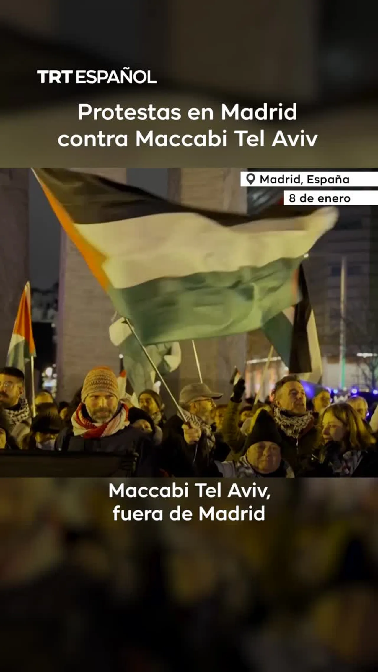 Protestas en Madrid contra el Maccabi Tel Aviv