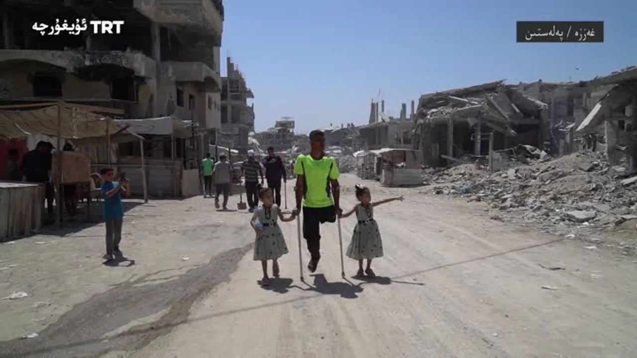 ئۇرۇش ۋە ئىرقىي قىرغىنچىلىق ئوتتۇرىسىدا قالغان مېيىپ پەلەستىنلىك تەنھەرىكەتچىنىڭ ھاياتى