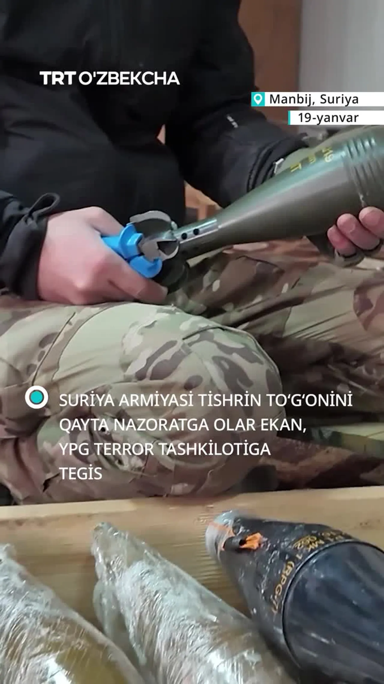 SURİYA KUCHLARİ YPGGA TEGİSHLİ QUROL OMBORİNİ ANİQLADİ