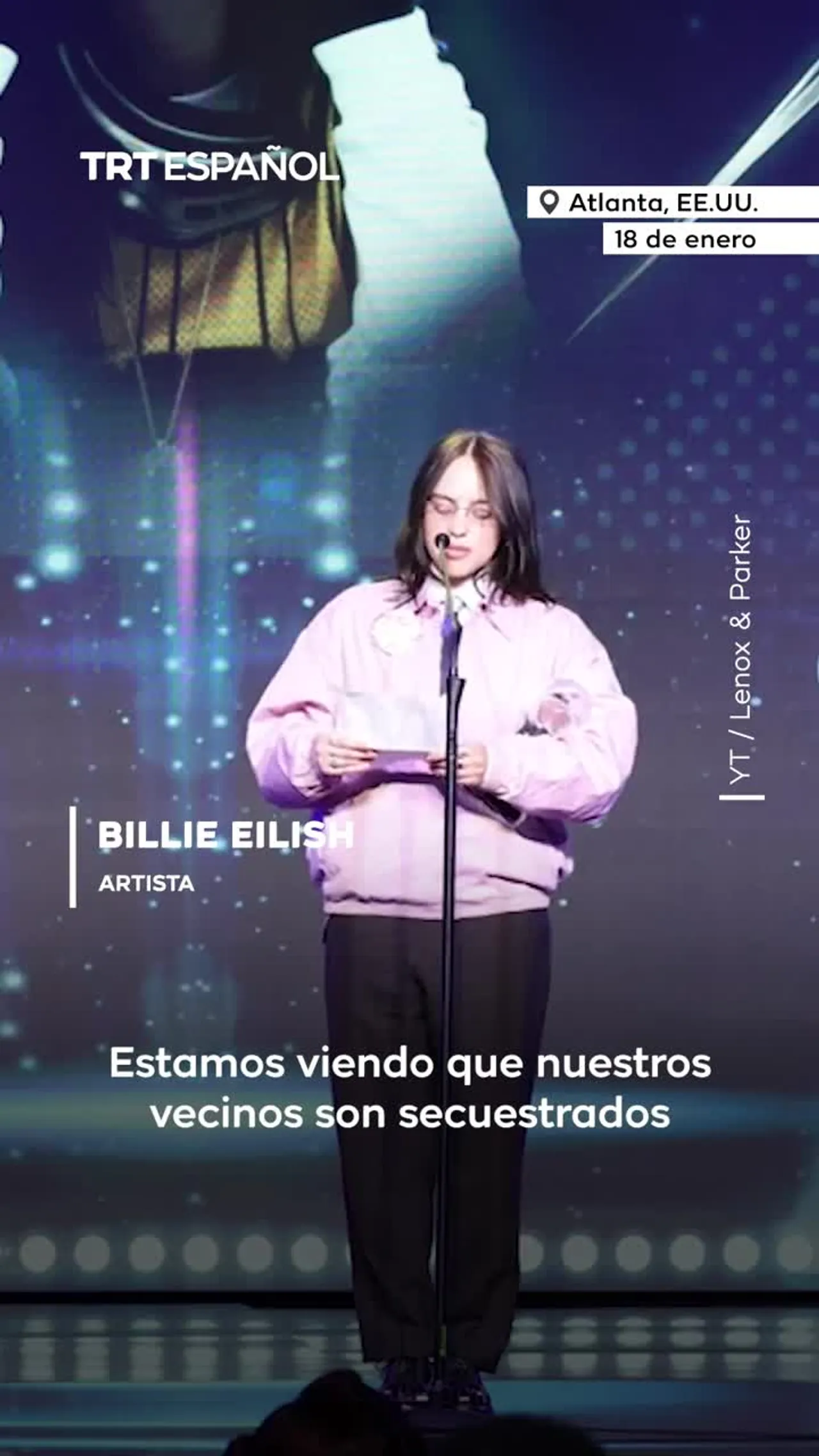 Billie Eilish: "Ya no nos sentimos seguros en nuestras calles"