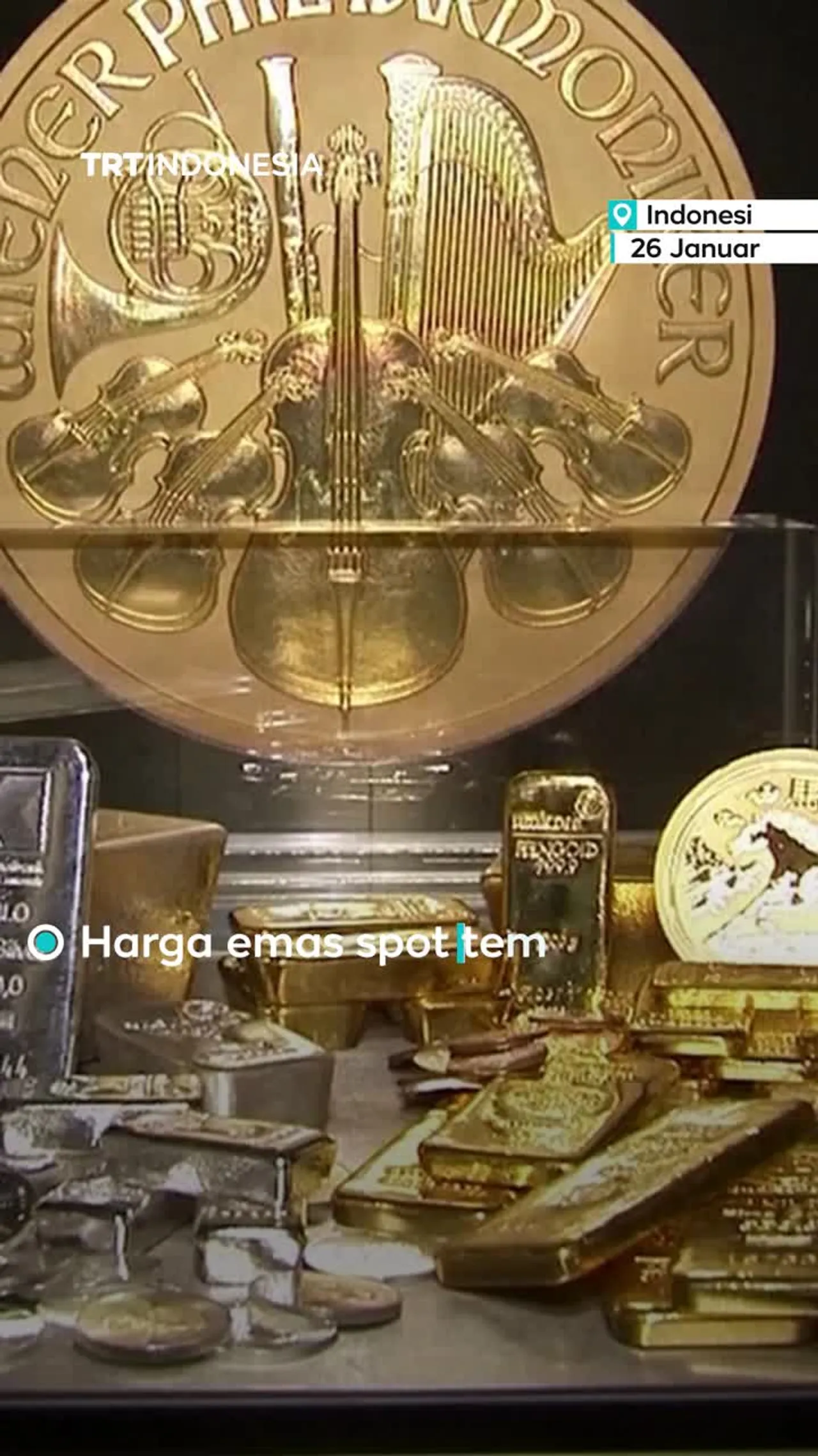 Harga emas cetak rekor baru di tengah ketegangan global