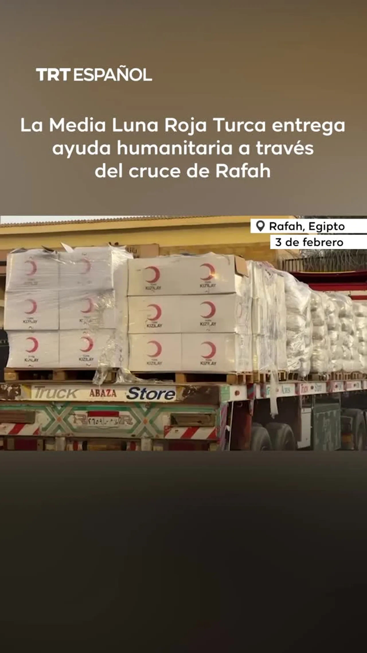 Media Luna turca roja entrega ayuda a Gaza