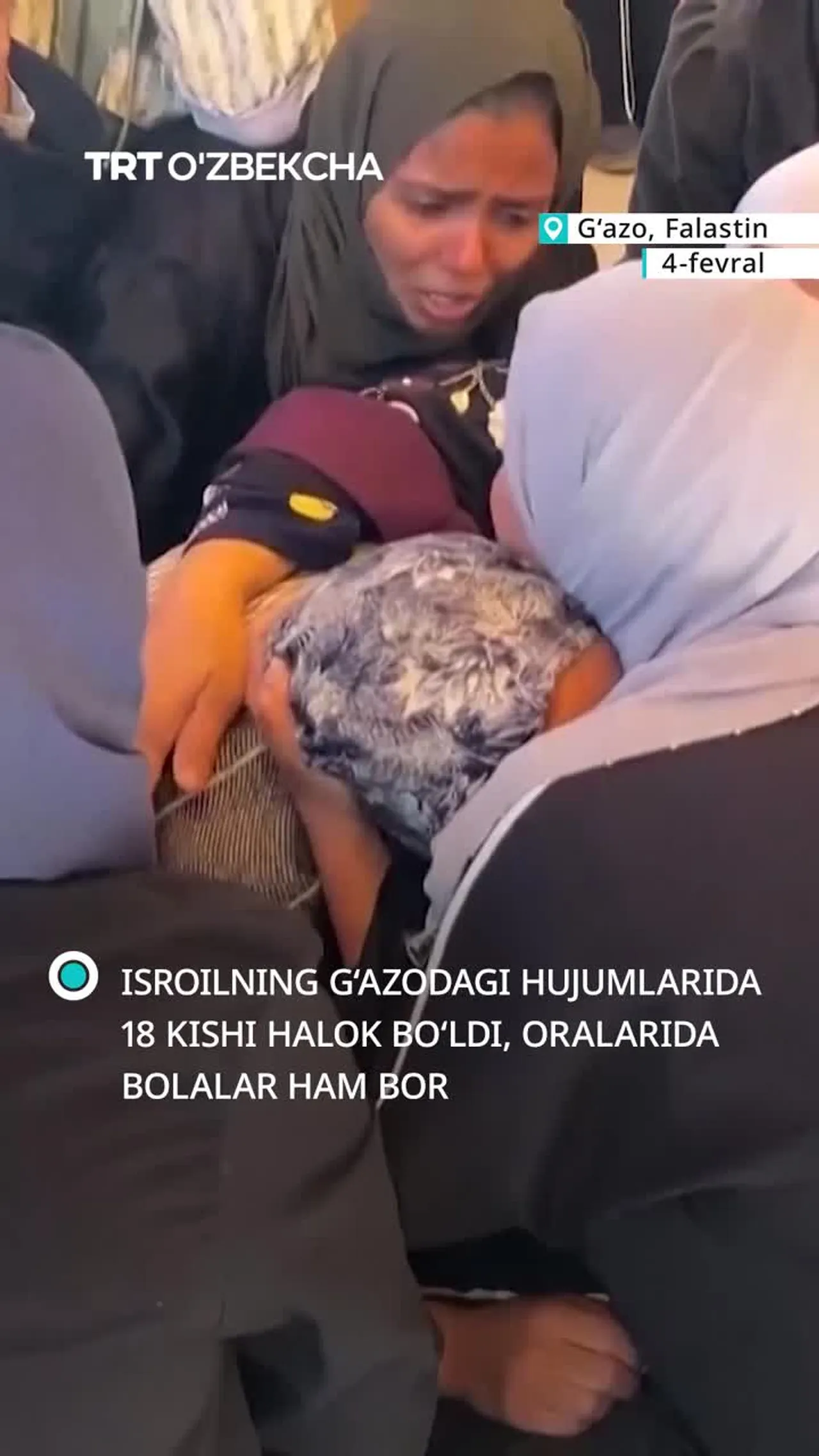 Isroilning G‘azodagi hujumlarida 18 kishi halok bo‘ldi