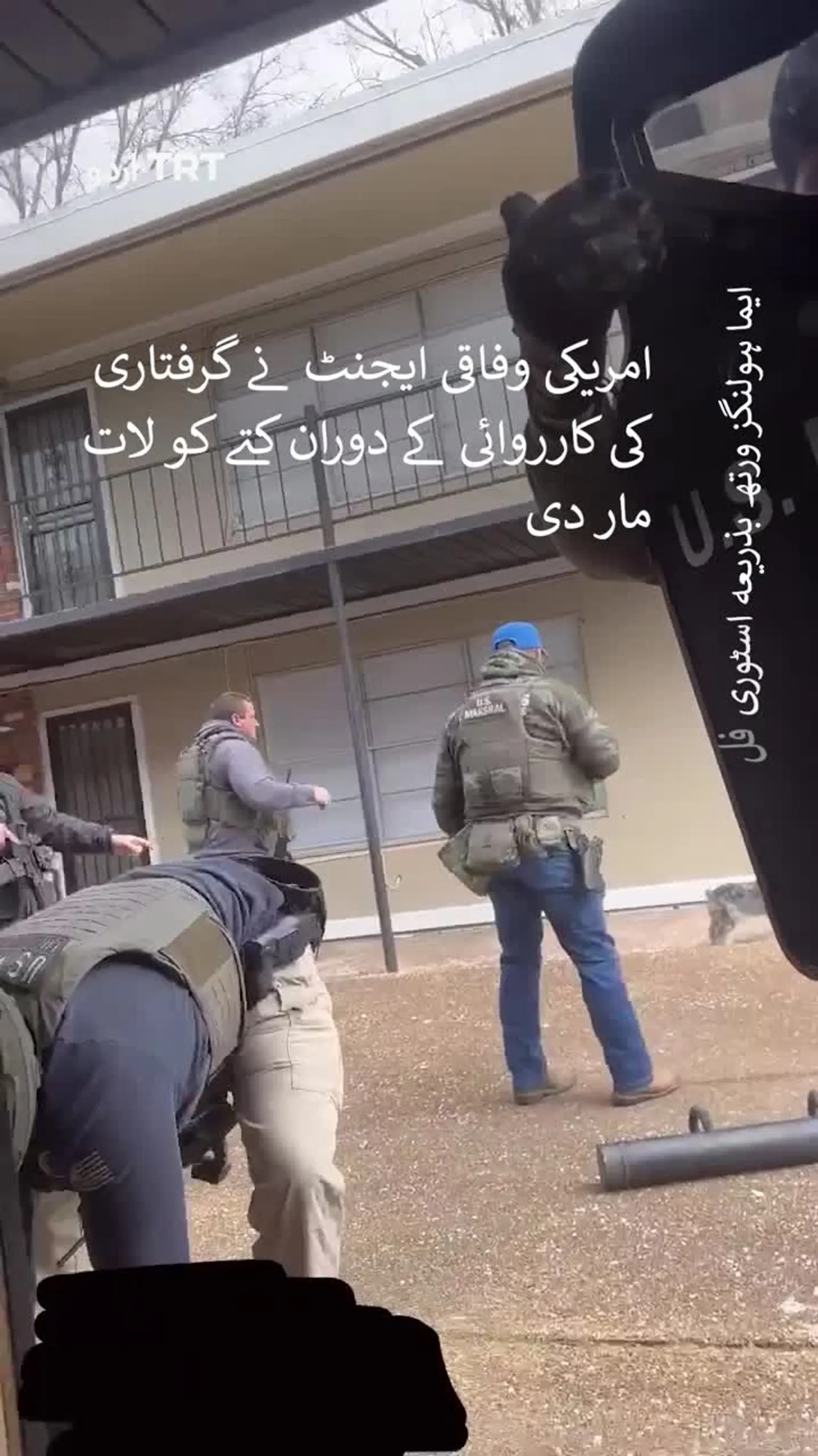 امریکی وفاقی ایجنٹ نے میمفس میں گرفتاری کی ایک کارروائی کے دوران ایک کتے کو لات ماری